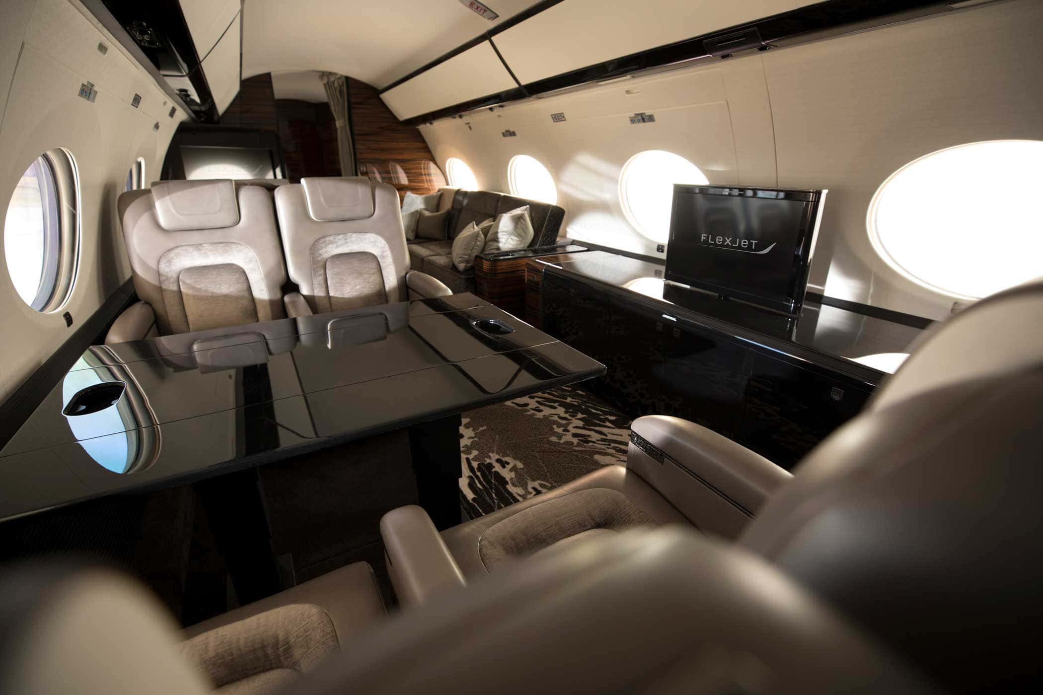 business class deluxe seat, private jet interior, leather seats, Full HD Desktop Wallpaper