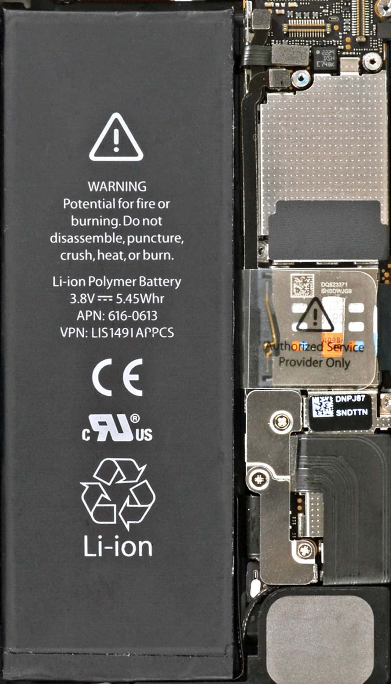 iPhone, battery warning label, circuit board, Full HD Phone Wallpaper