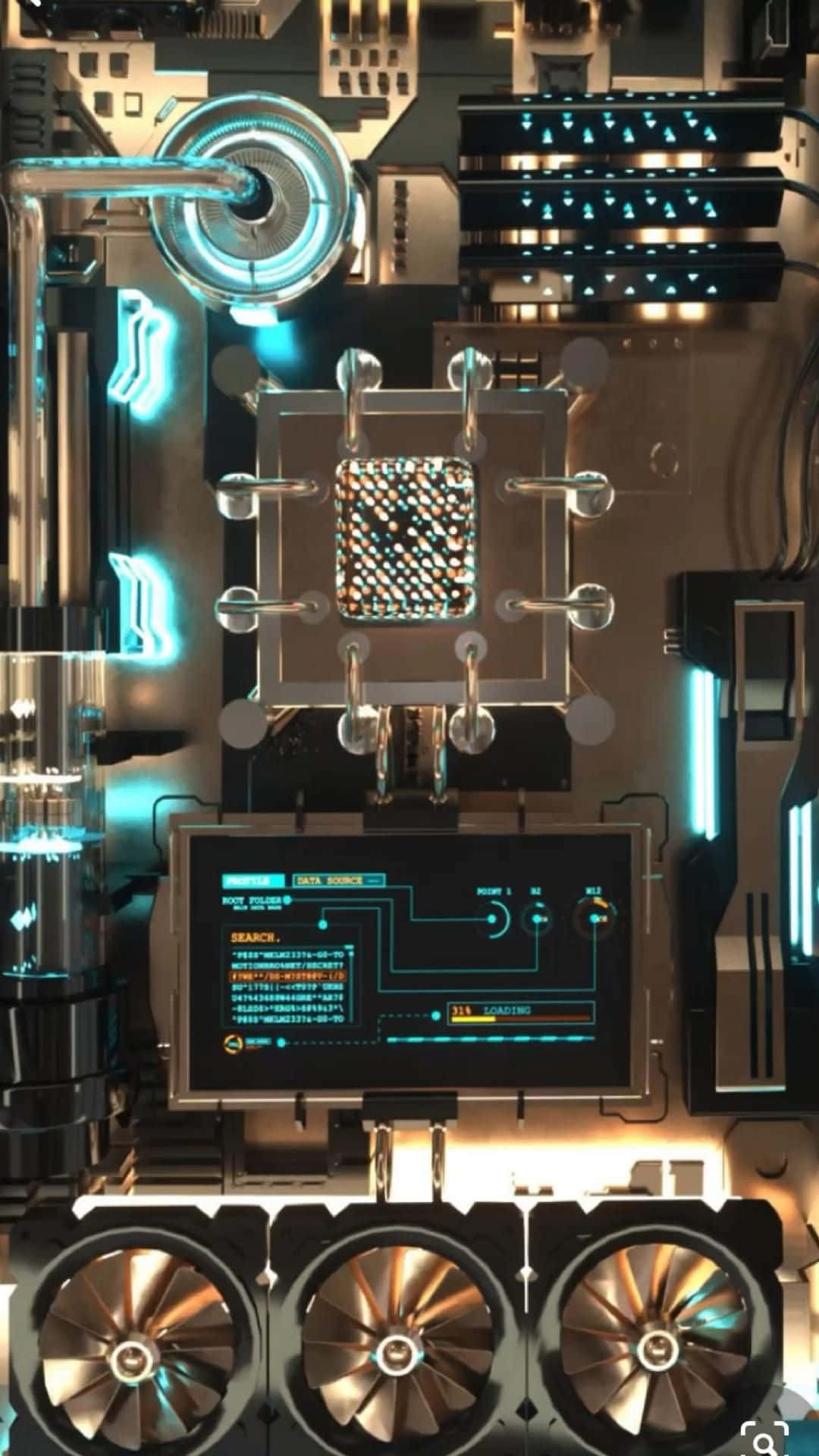 iPhone, motherboard, blue LED accents, Full HD Phone Wallpaper