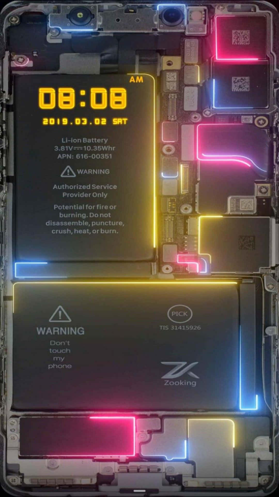 iPhone, neon pink, yellow, Full HD Phone Wallpaper