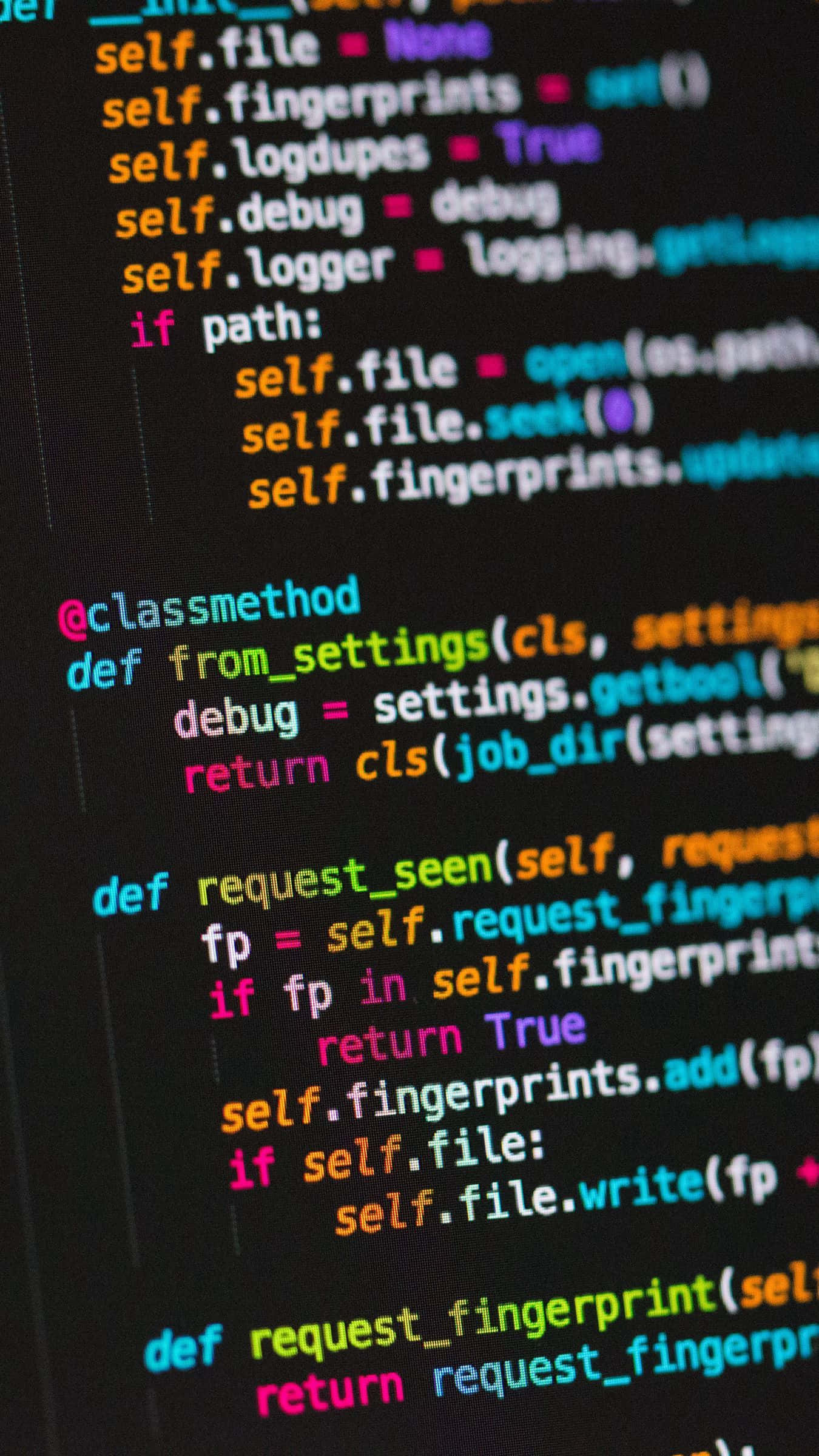 iPhone, Python code, dark screen, Full HD Phone Wallpaper