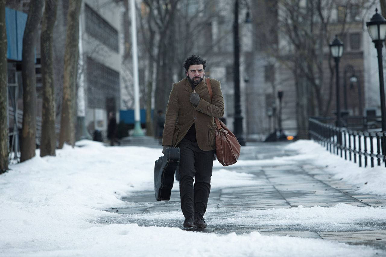 Inside Llewyn Davis, brown coat, snow-covered city streets, HD Desktop Wallpaper