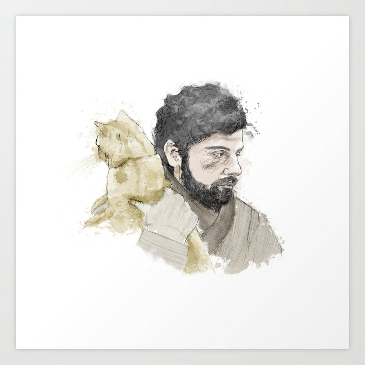 Inside Llewyn Davis, bearded man, cat, HD Desktop Wallpaper