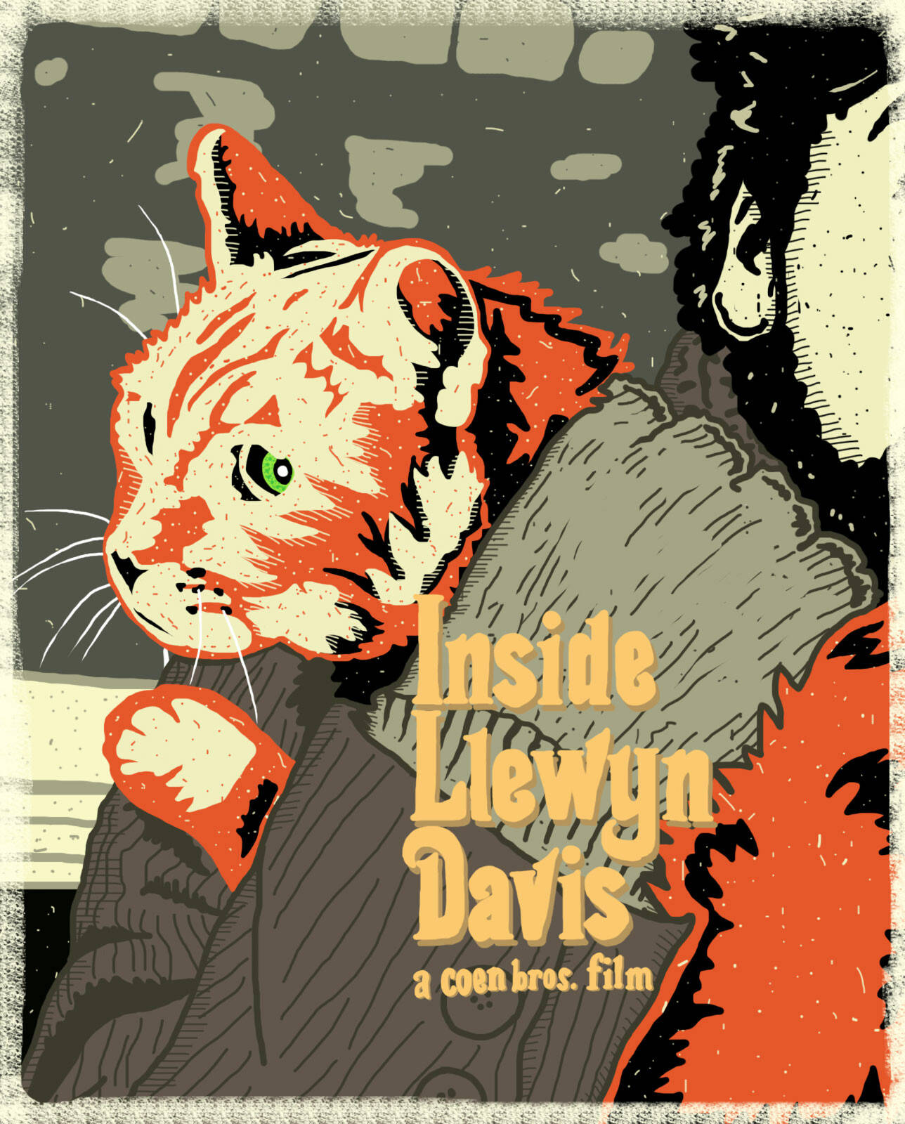 Inside Llewyn Davis, cat, green eyes, HD Phone Wallpaper