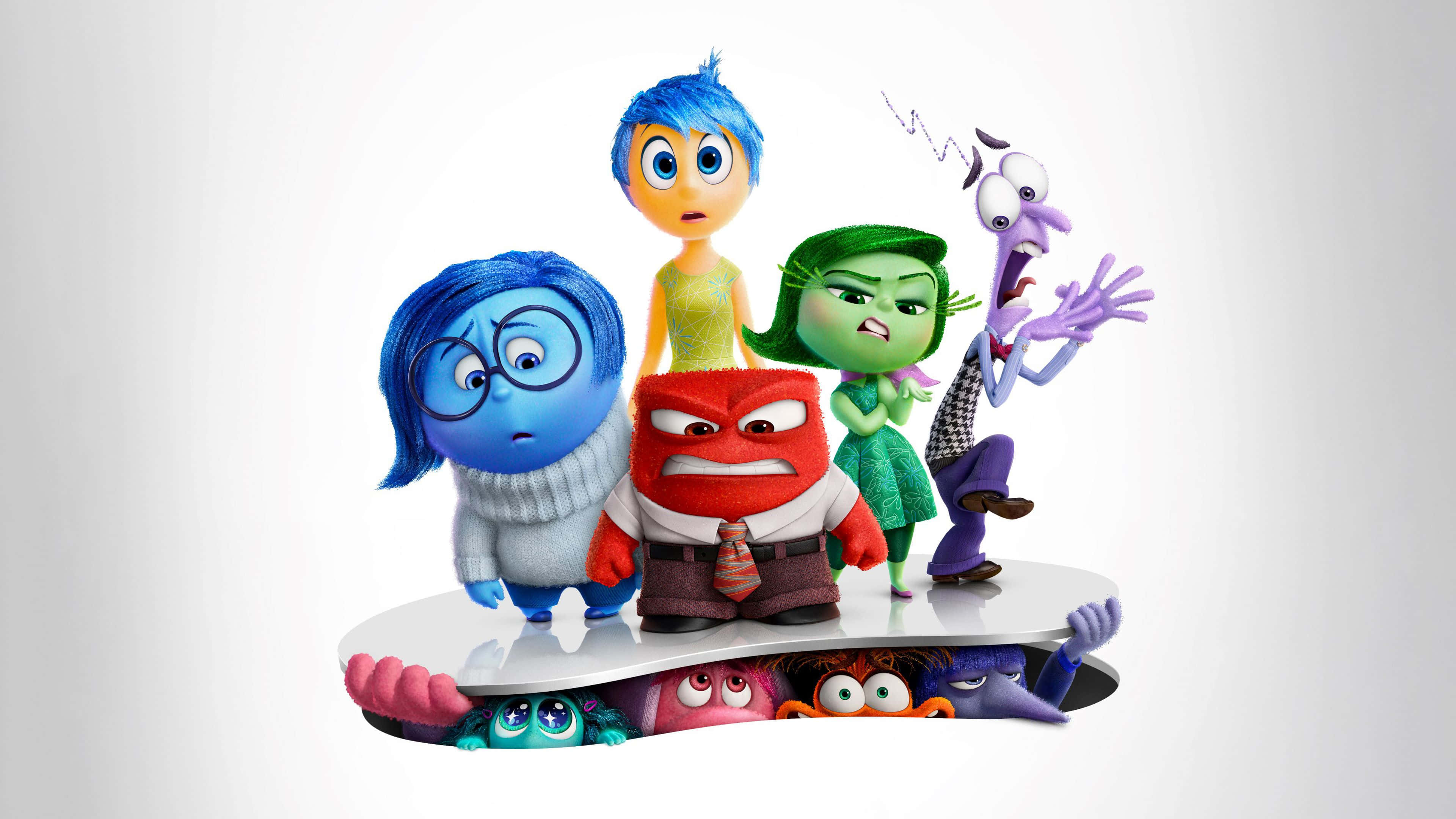 Inside Out, characters, mind skateboard, 4K Desktop Wallpaper