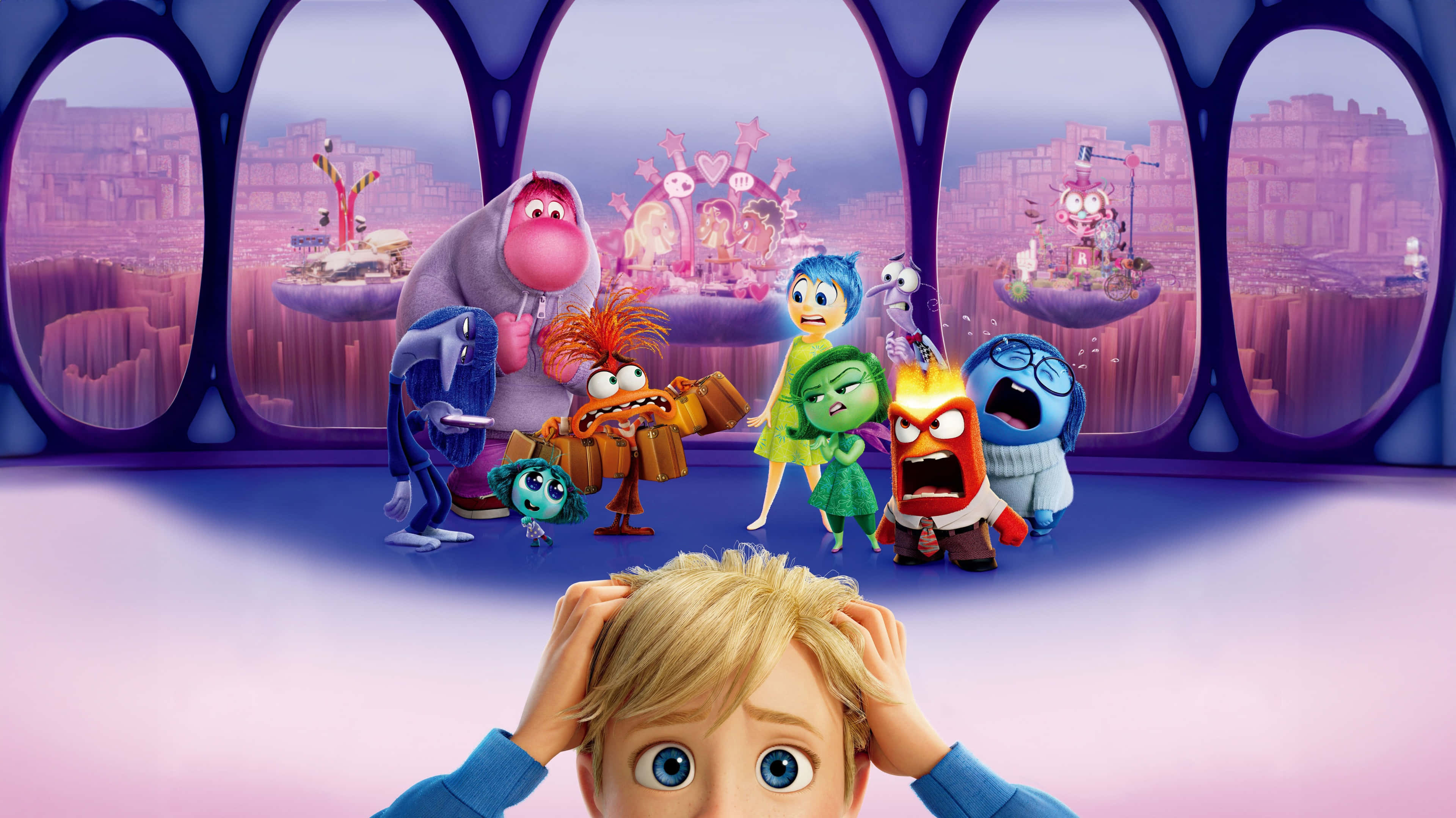 Inside Out, emotions, headquarters, 4K Desktop Wallpaper