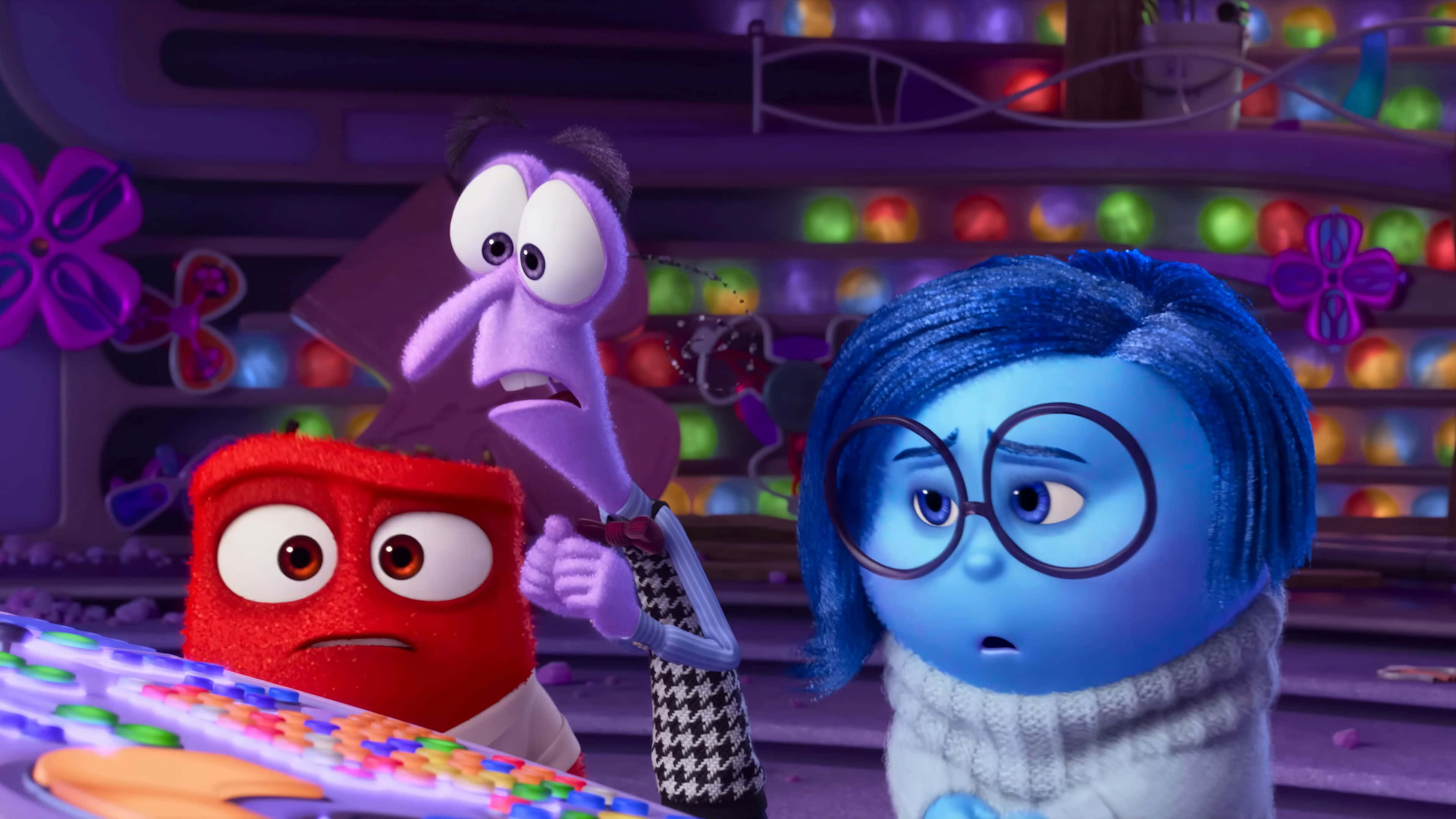 Inside Out, angry, sad, 4K Desktop Wallpaper