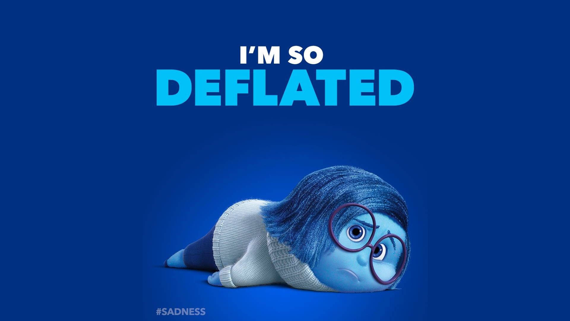 Inside Out, blue cartoon character, glasses, Full HD Desktop Wallpaper