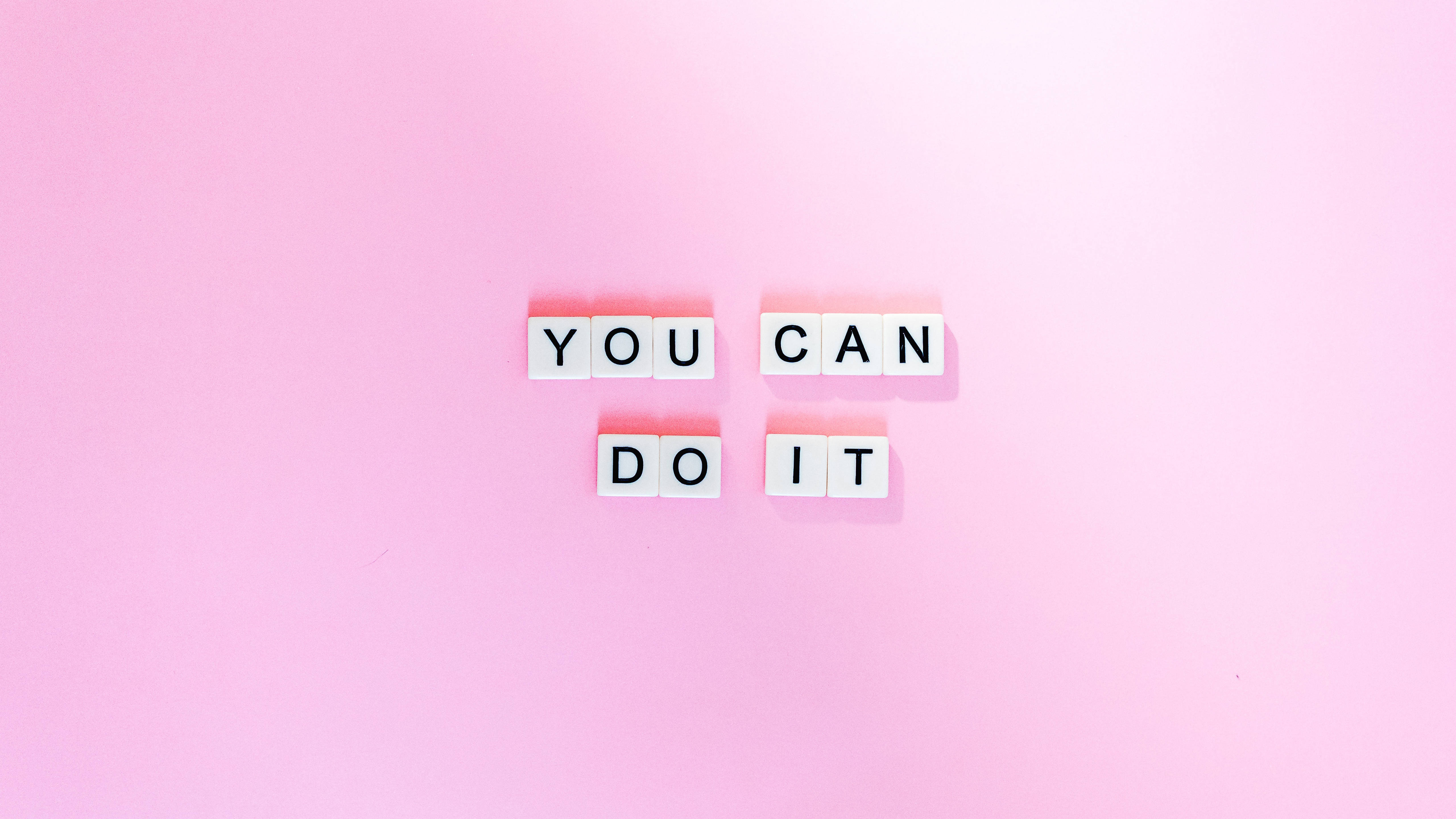 Magnetic Word Tiles, YOU CAN DO IT, white letter tiles, 5K Desktop Wallpaper