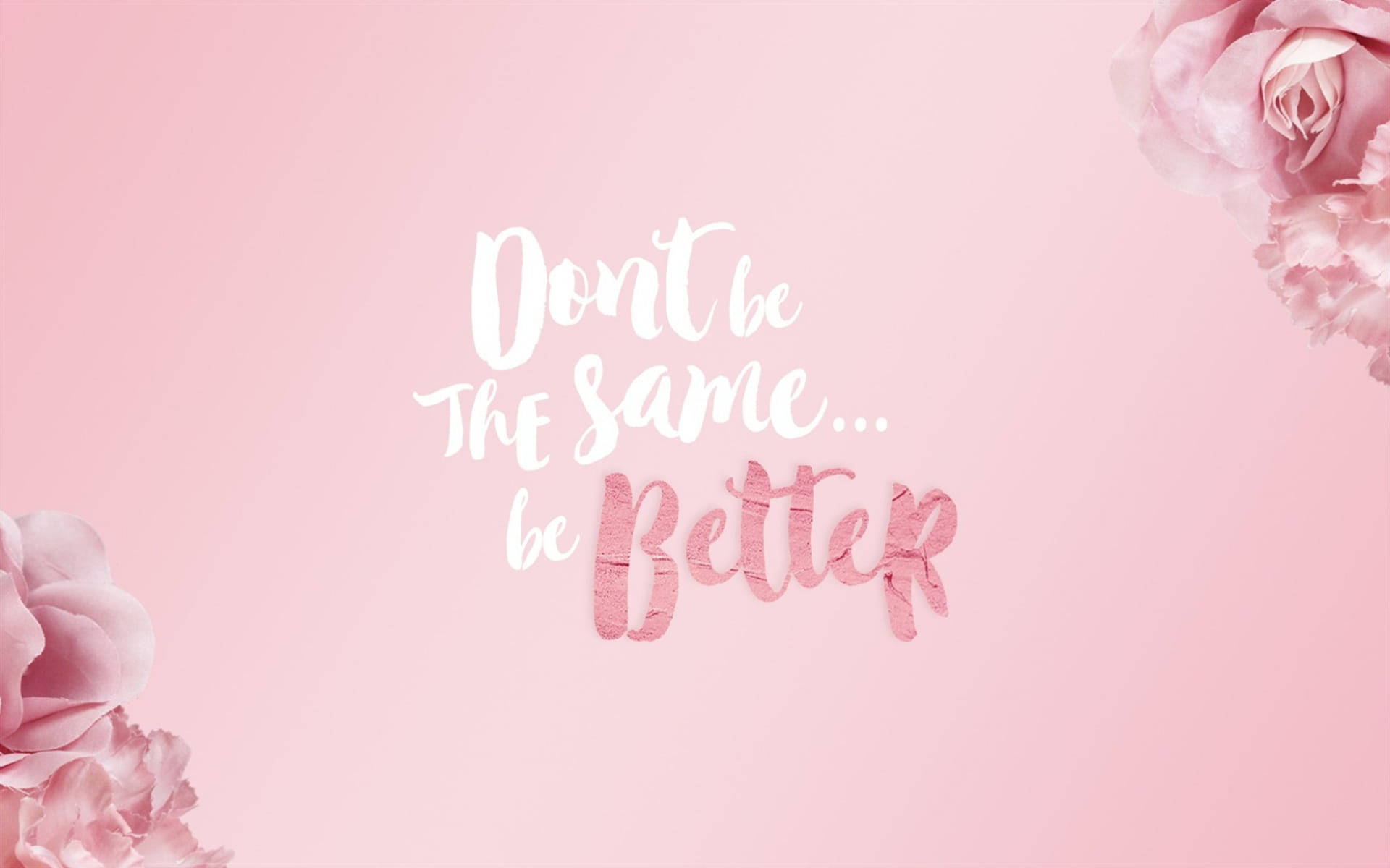 pink floral aesthetic, soft pink background, elegant white and pink calligraphy, Full HD Desktop Wallpaper