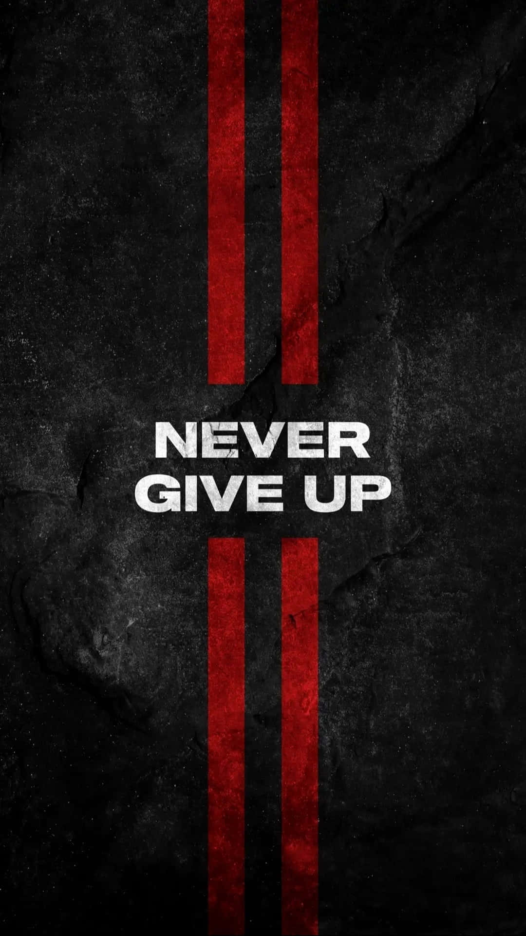 white text, never give up, red stripes, Full HD Phone Wallpaper
