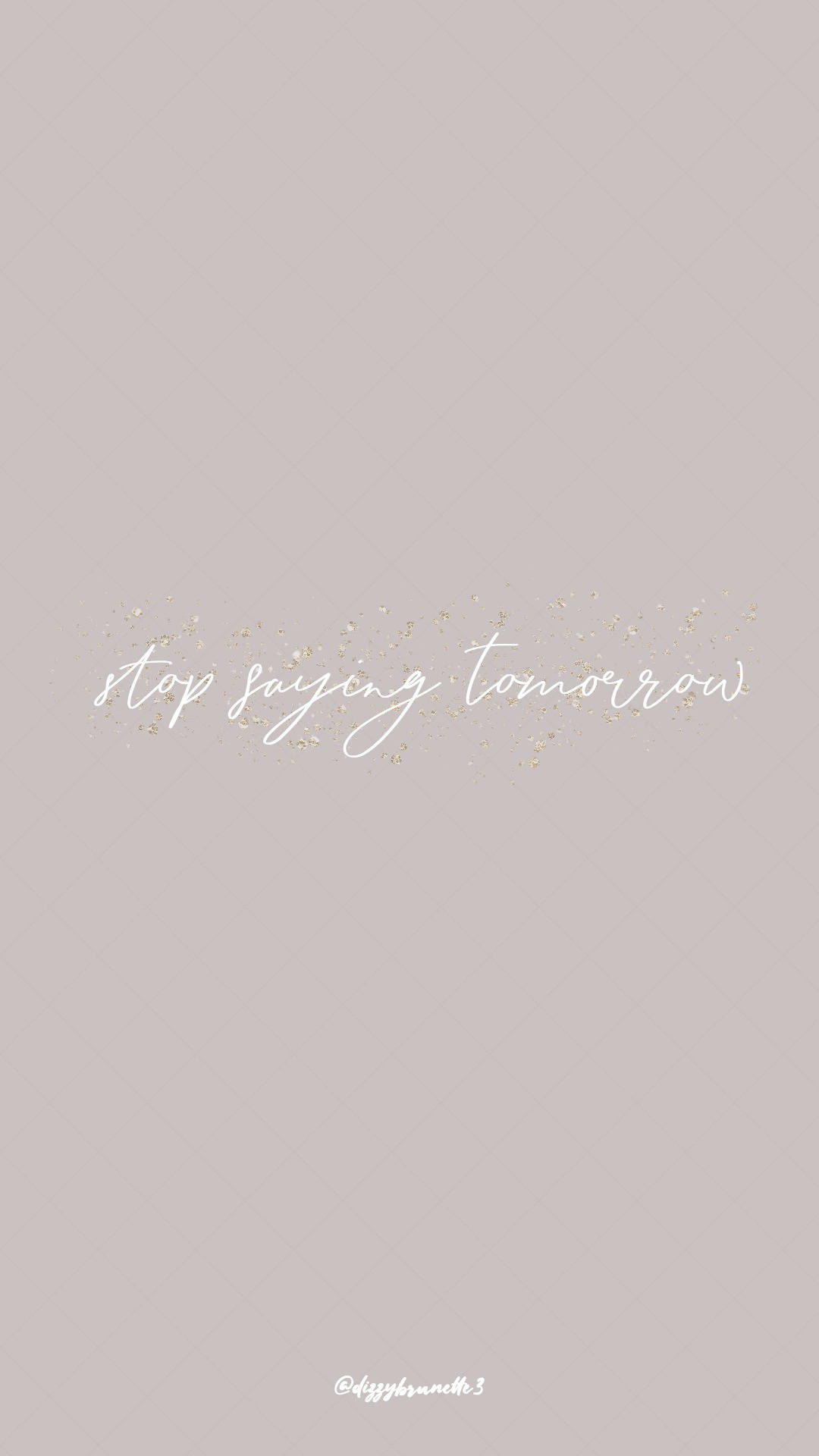 golden glitter, soft gray diamond-patterned background, elegant cursive text, Full HD Phone Wallpaper