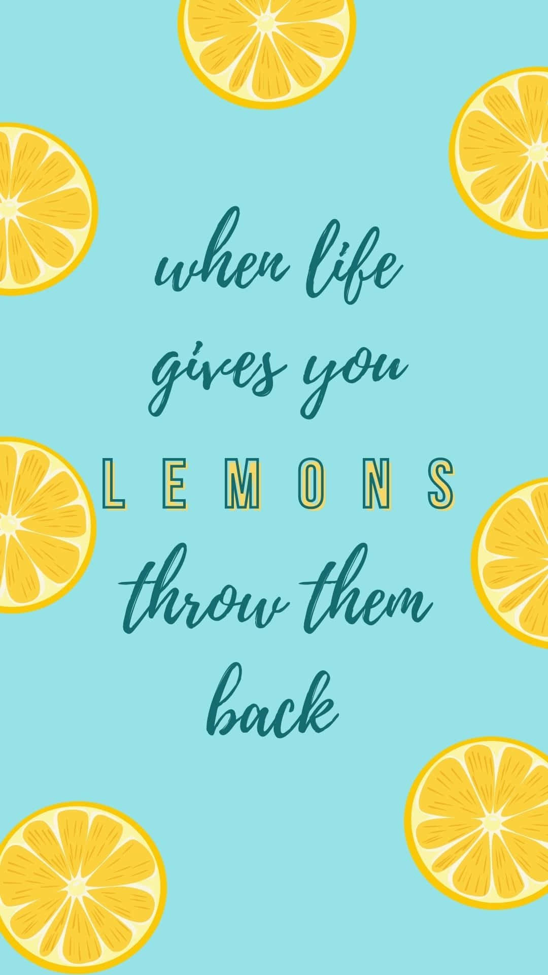 lemons, light blue background, bright yellow lemon slices, Full HD Phone Wallpaper