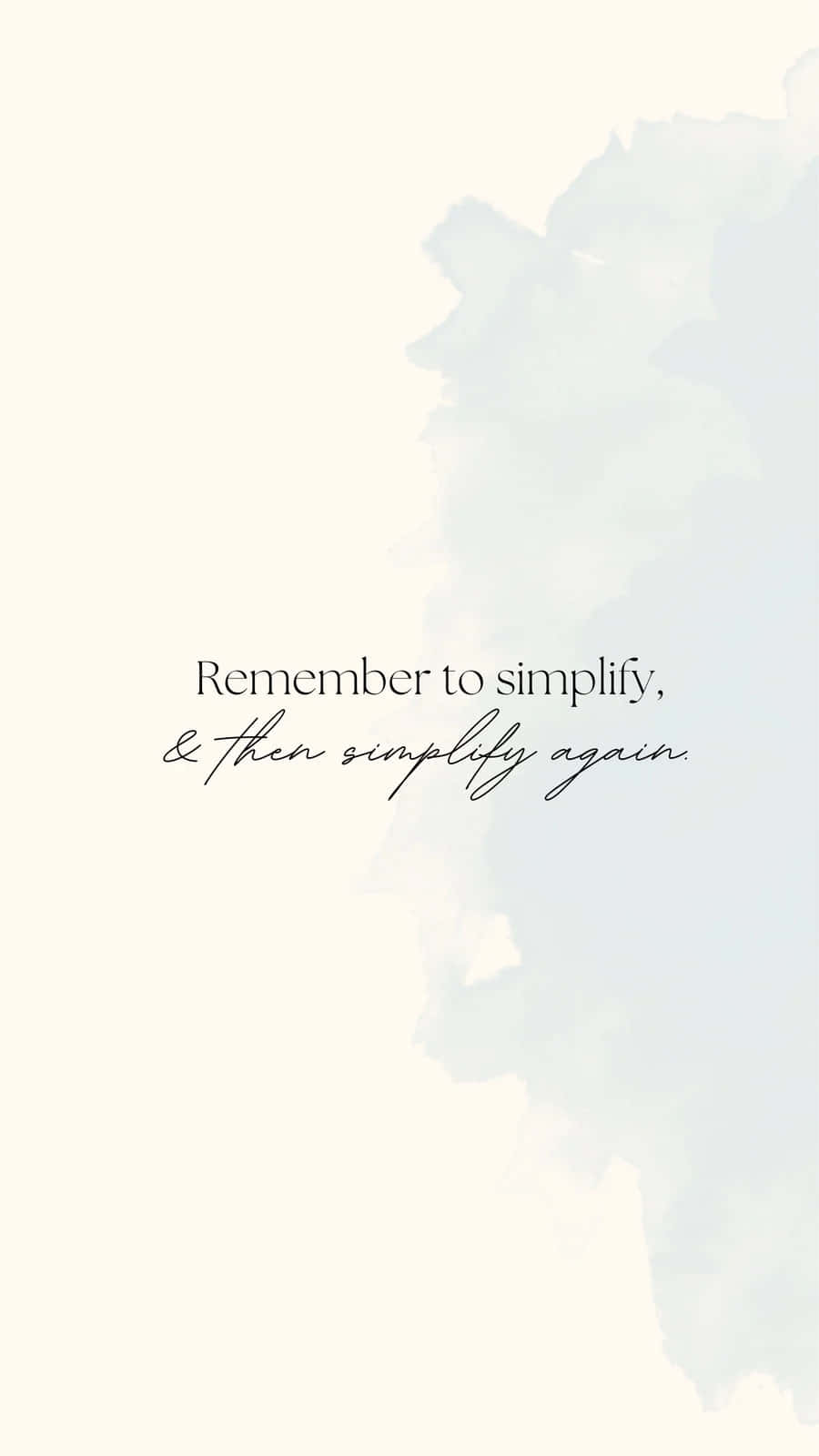minimalist wallpaper, soft watercolor washes, elegant cursive text, HD Phone Wallpaper
