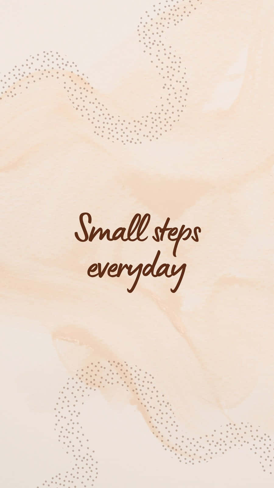 soft beige watercolor background, brown dotted swirls, cursive text, HD Phone Wallpaper