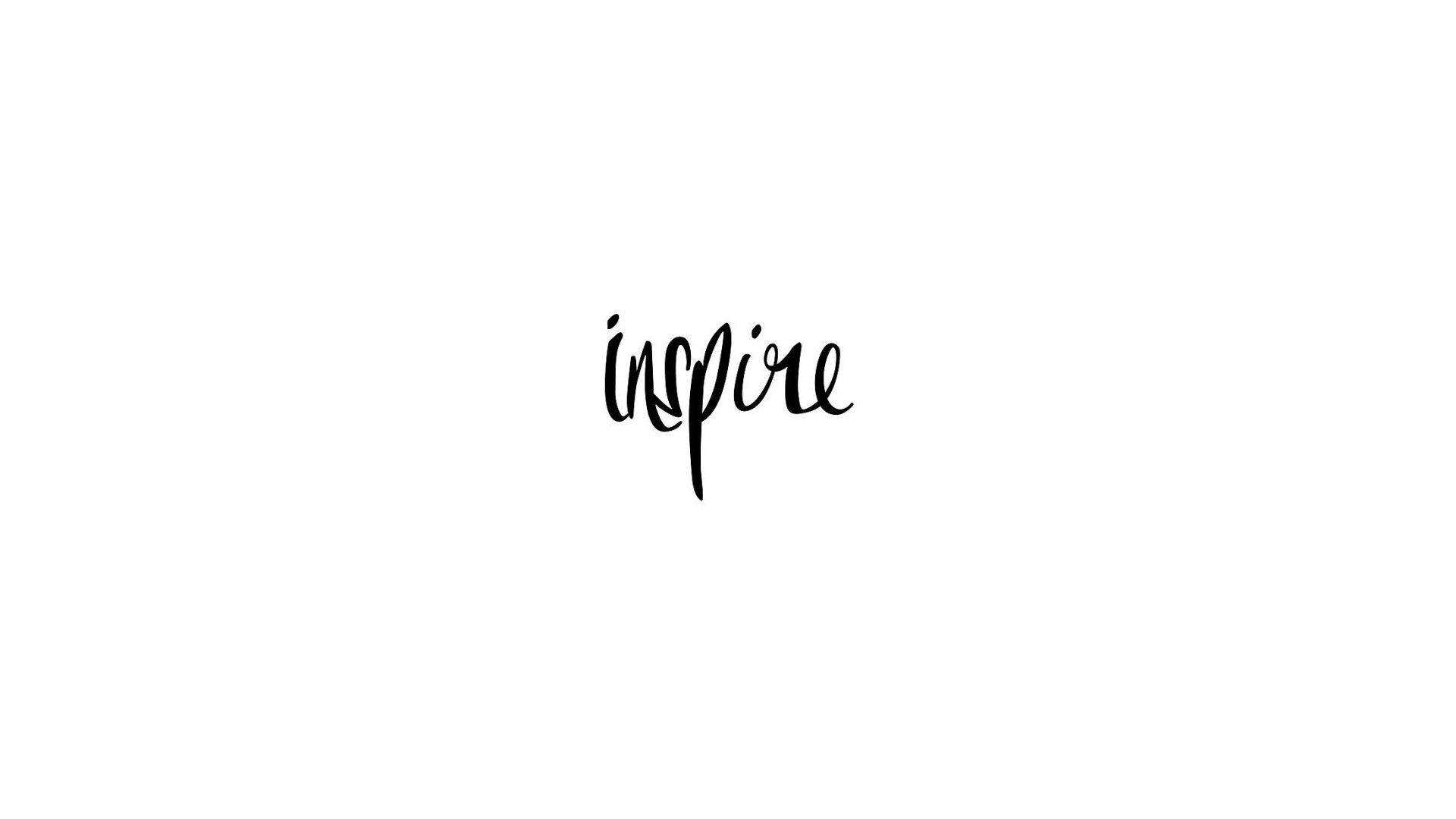 inspirational text, elegant black cursive script, clean white background, Full HD Desktop Wallpaper