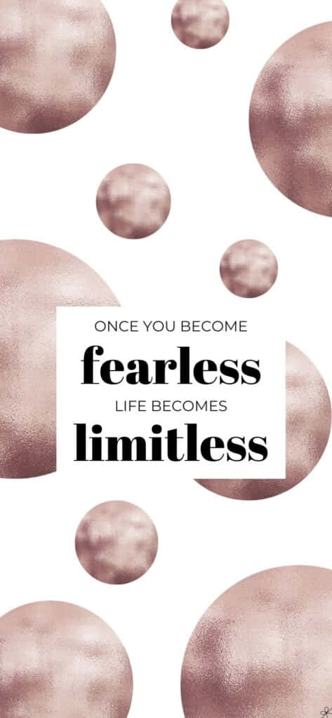 rose gold spheres, white background, motivational quote, SD Phone Wallpaper
