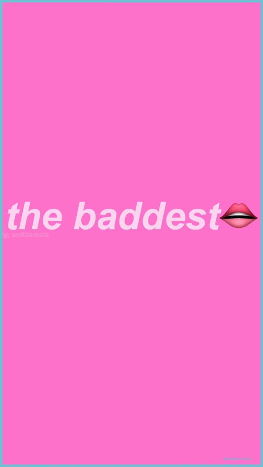 Insta Baddie, red lips emoji, vibrant pink background, HD Phone Wallpaper