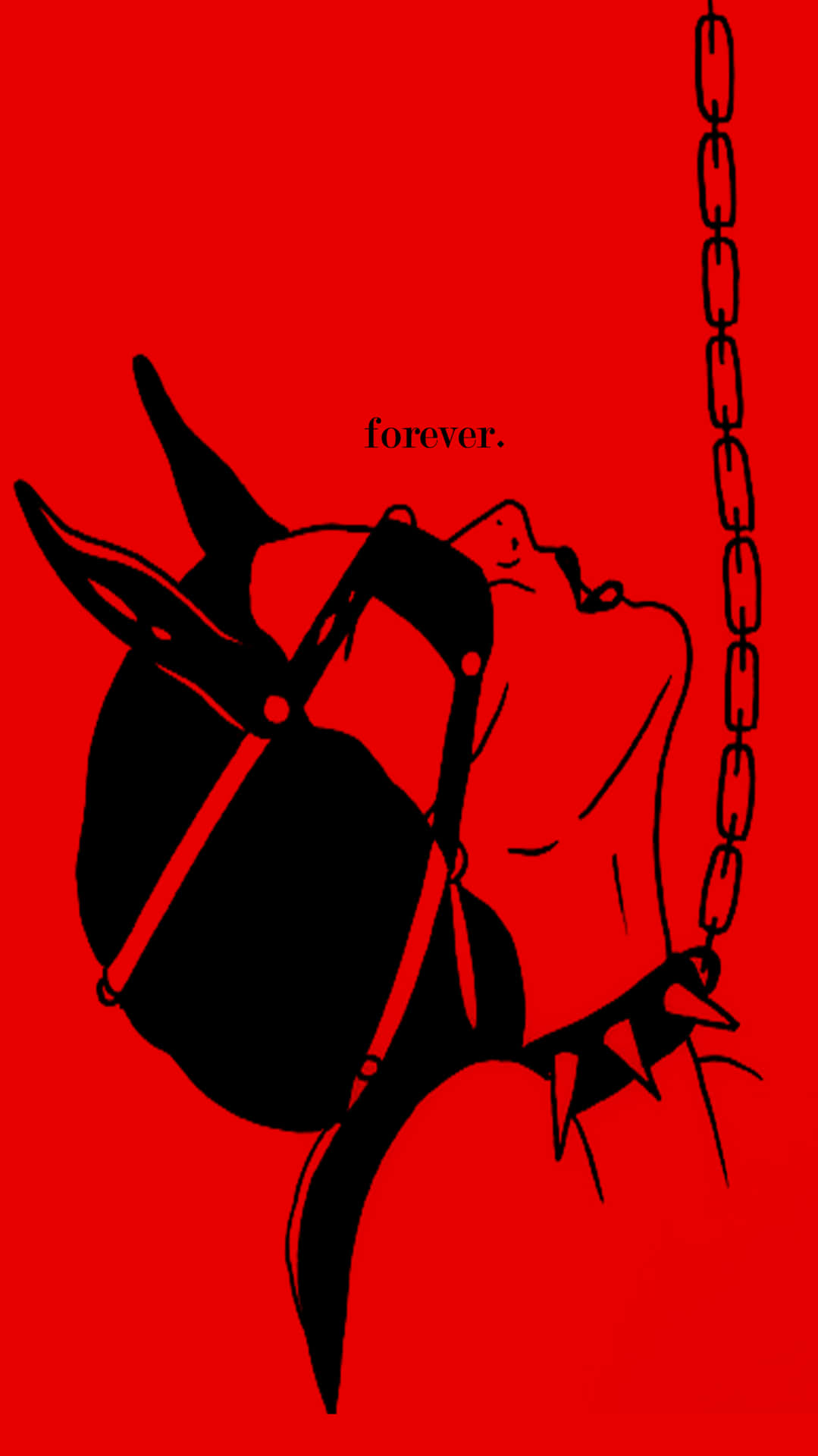 Insta Baddie, red background, black silhouette, Full HD Phone Wallpaper