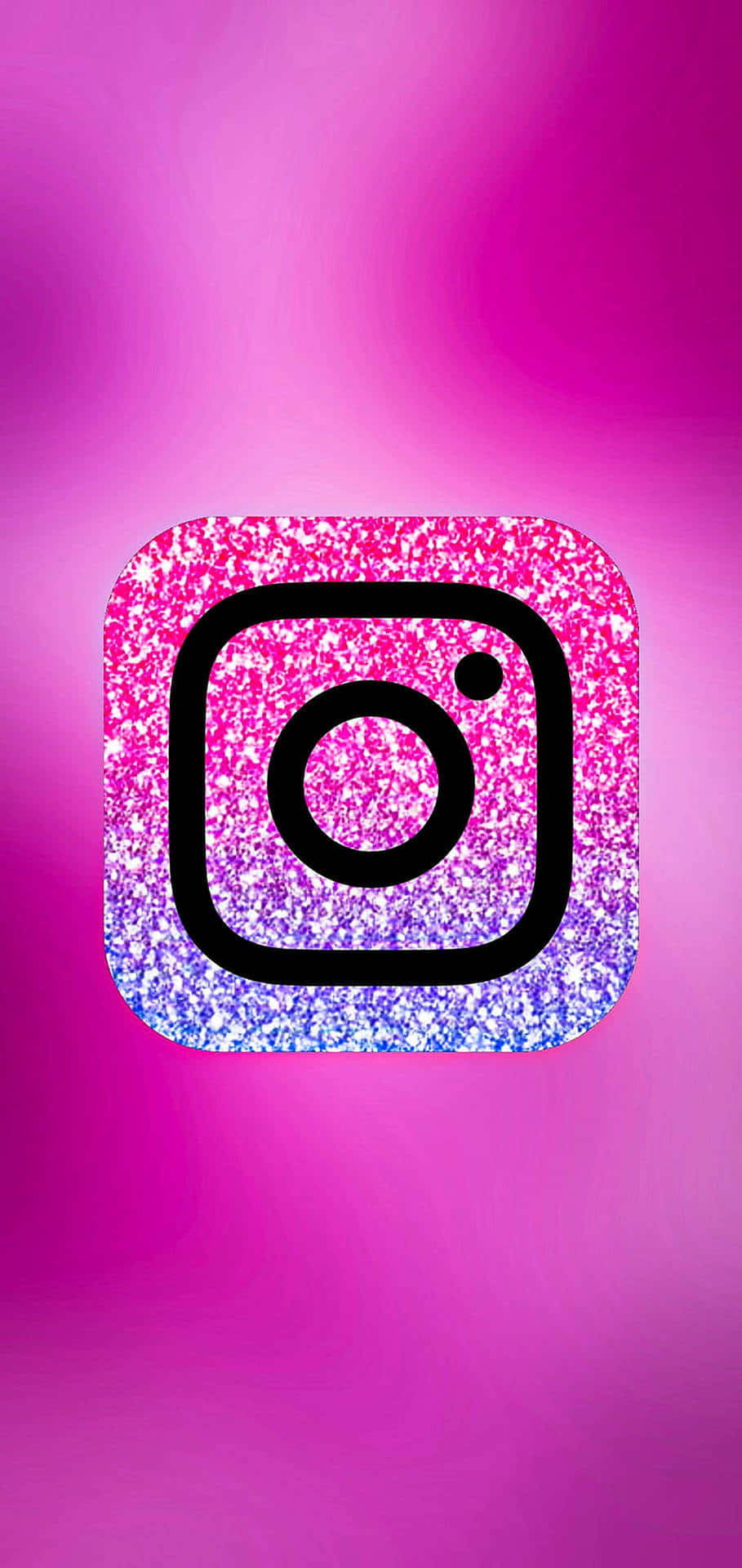 Instagram logo, glittery pink and purple gradient background, Full HD Phone Wallpaper