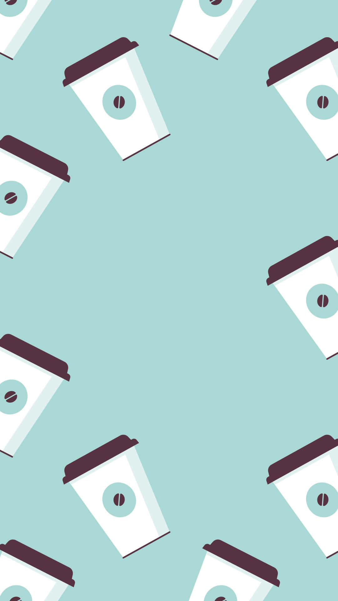 coffee cups, brown lids, coffee bean logo, Full HD Phone Wallpaper