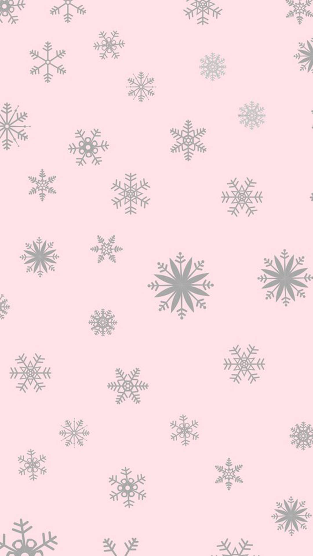 Instagram Story, winter snowflakes pattern, soft pink background, Full HD Phone Wallpaper