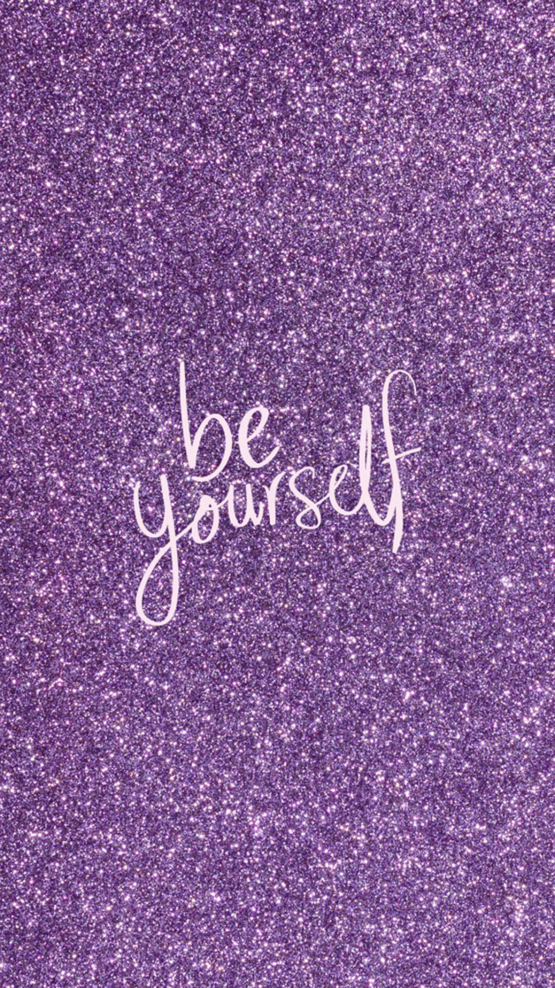 Instagram Story, purple glitter background, be yourself, Full HD Phone Wallpaper
