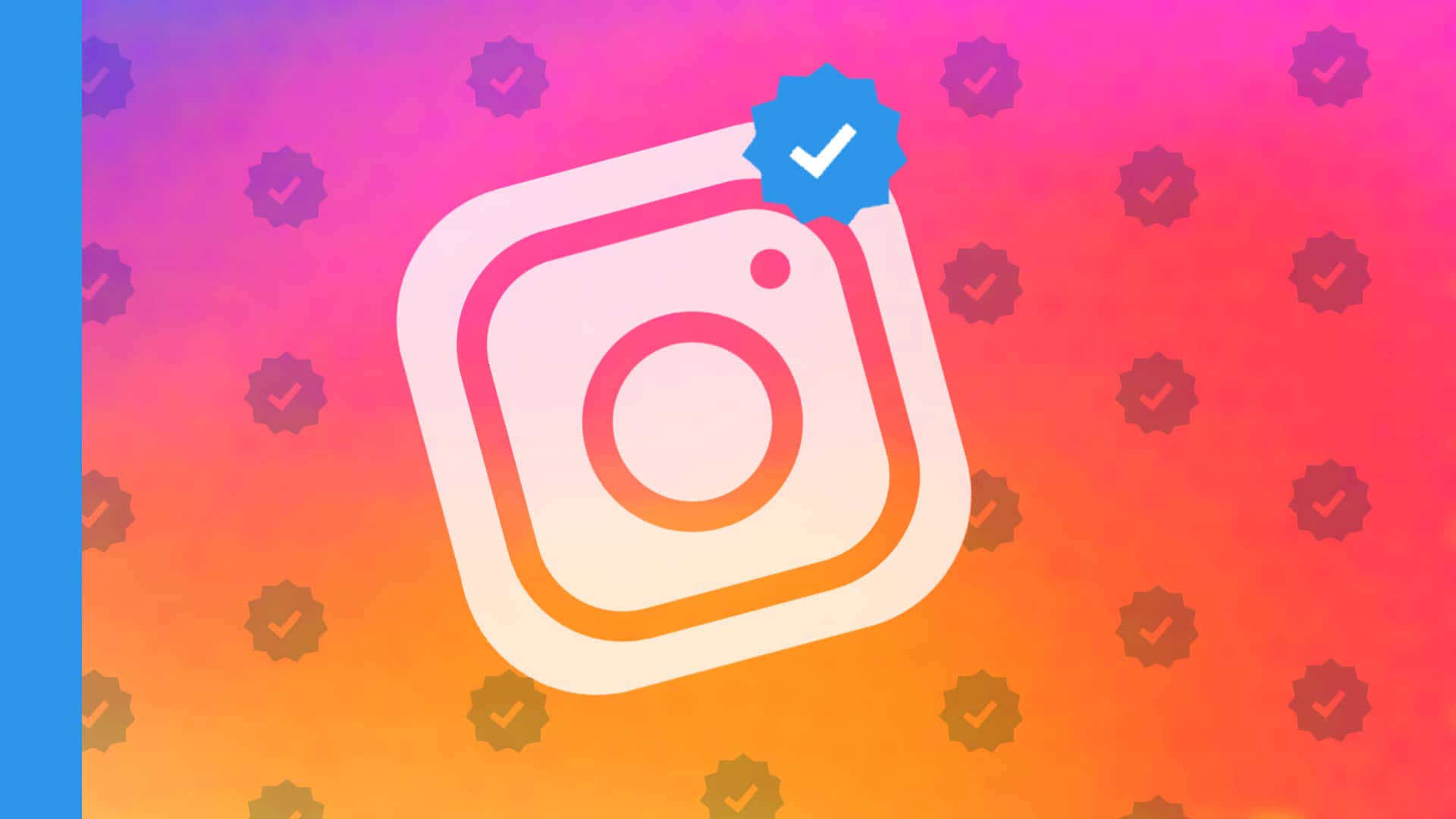 Instagram, verified badge, blue verified badge, Full HD Desktop Wallpaper