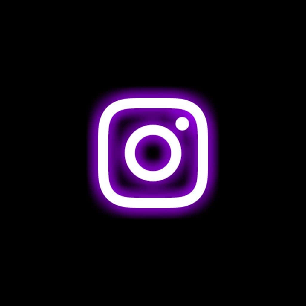 Instagram, glowing, purple, SD Desktop Wallpaper