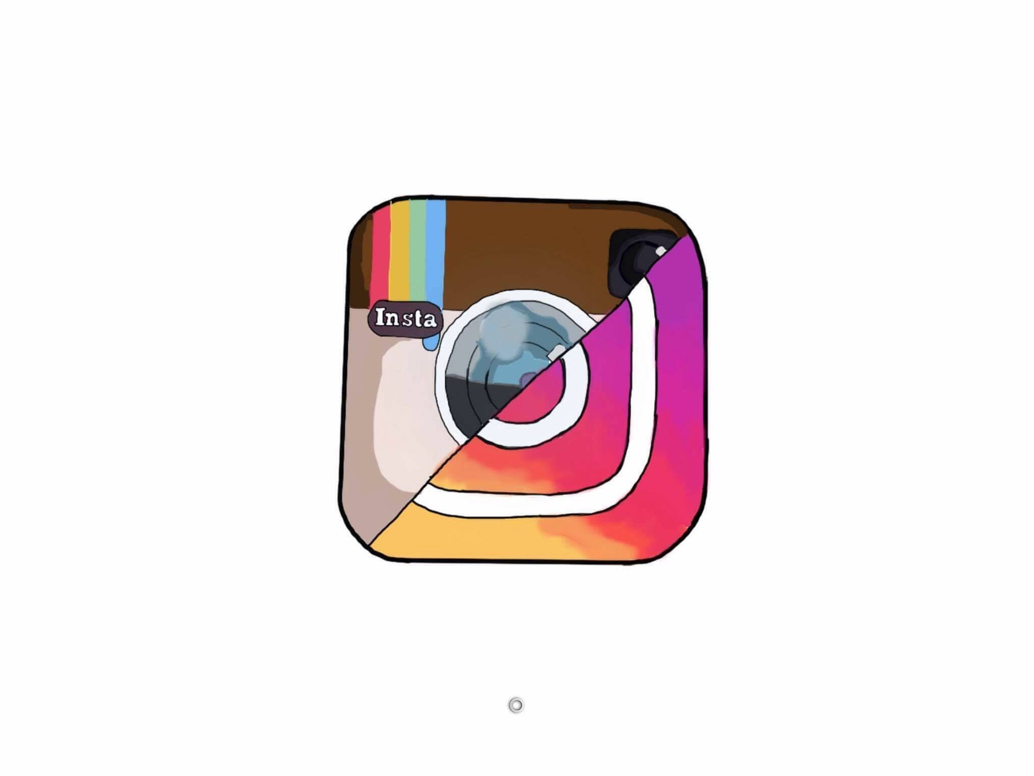 Instagram, rainbow stripe, camera lens, Full HD Desktop Wallpaper
