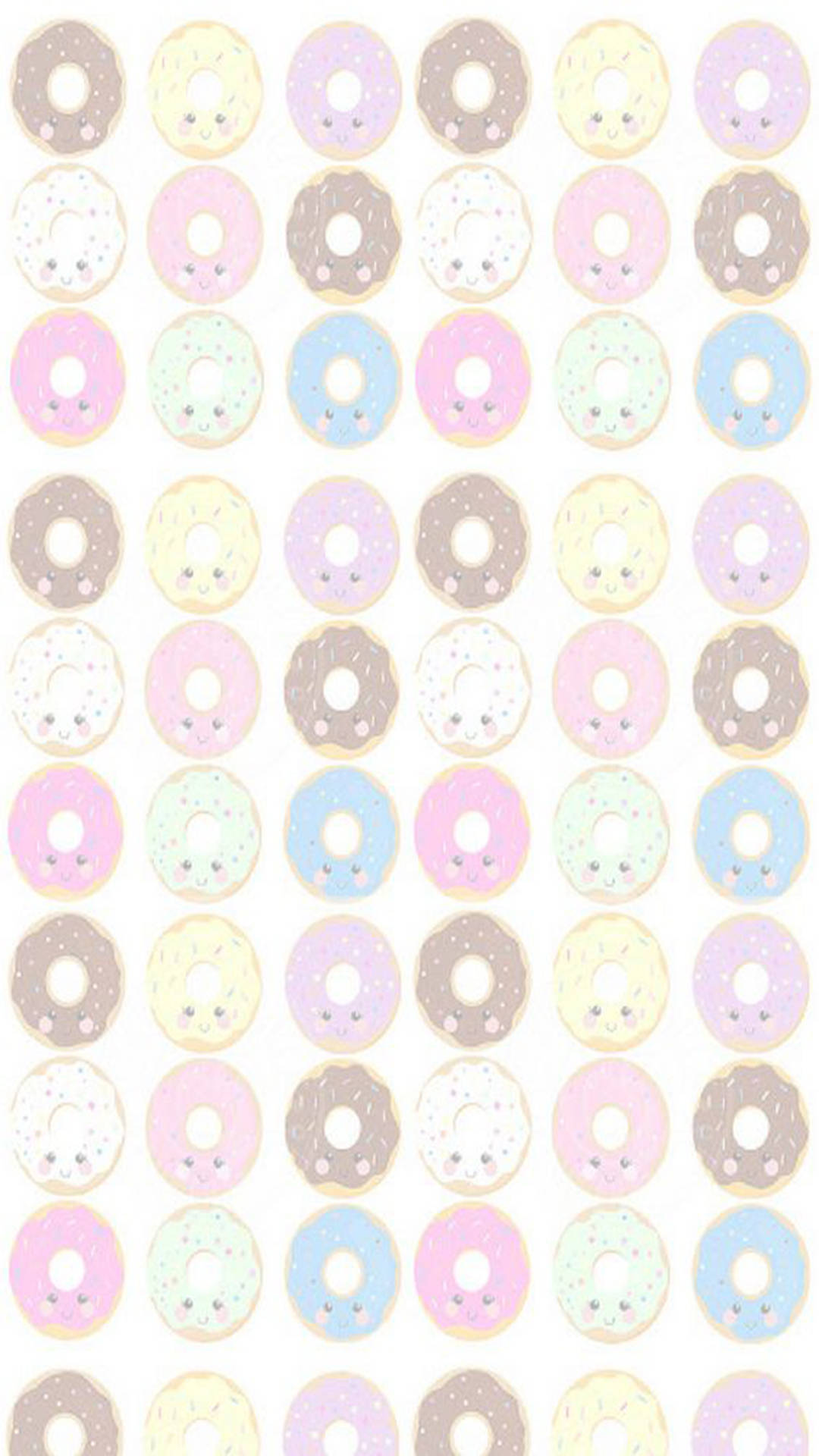 Instagram Story, colorful doughnuts pattern, pastel-colored donuts, Full HD Phone Wallpaper