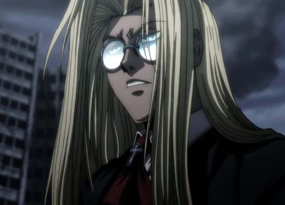 Integra Hellsing, anime character, blonde-haired, SD Desktop Wallpaper