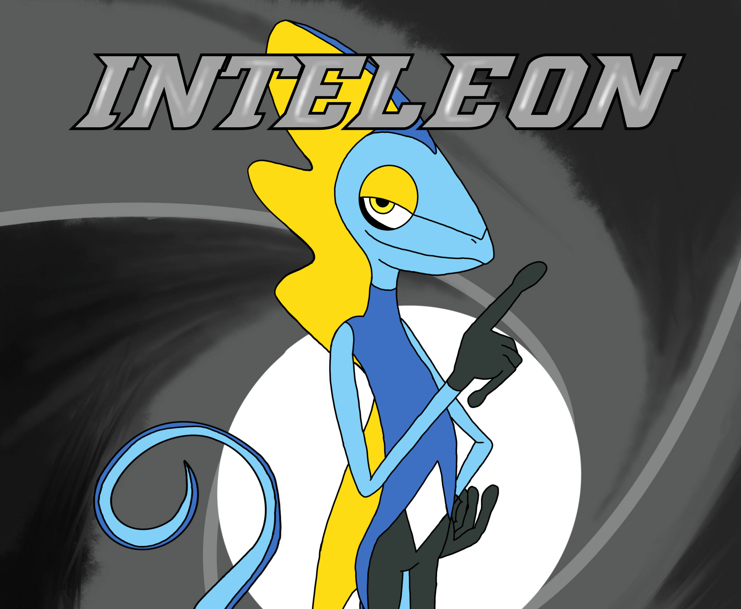 Inteleon, blue, yellow, Full HD Desktop Wallpaper