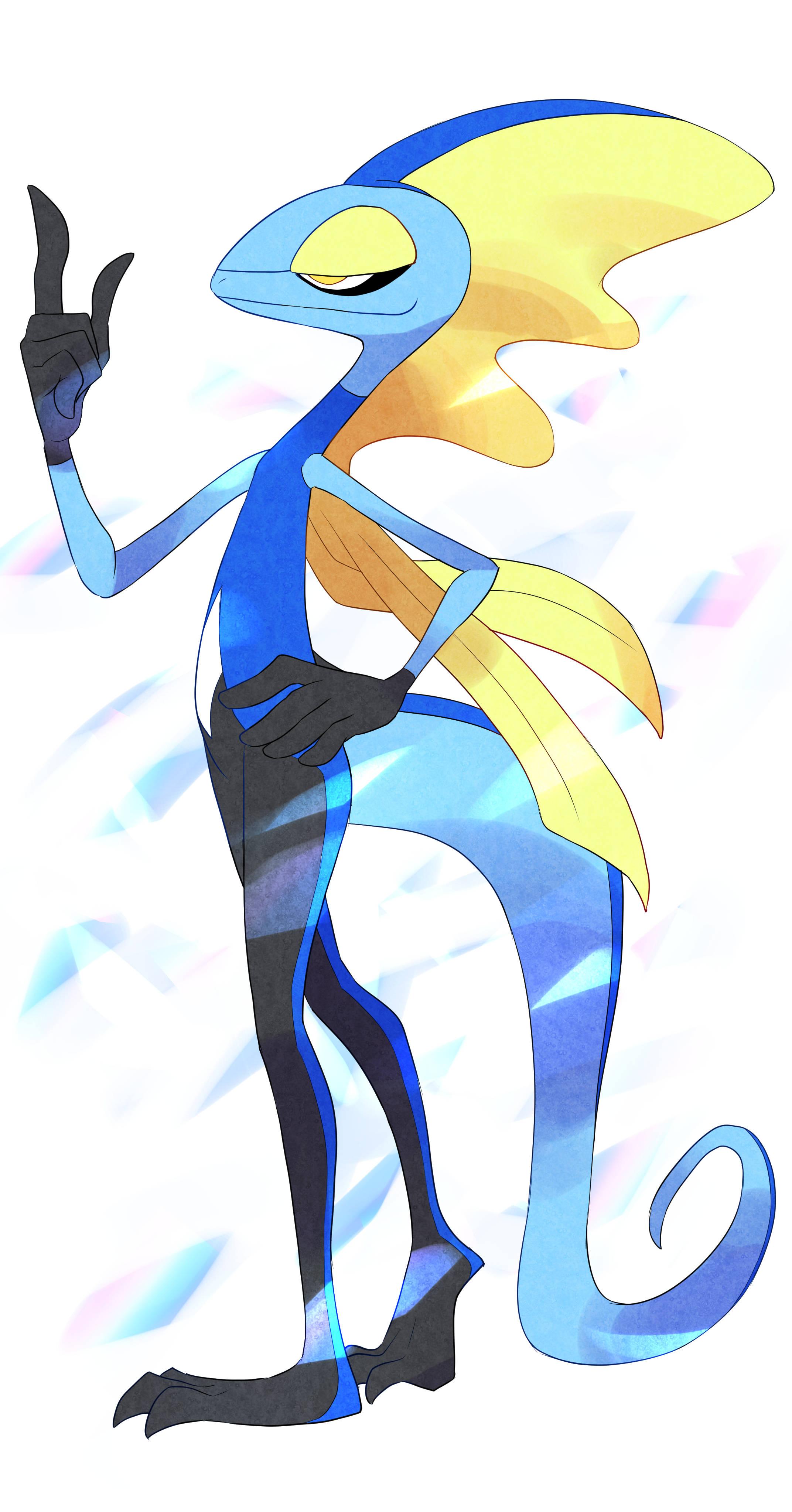 Inteleon, blue, yellow, 4K Phone Wallpaper