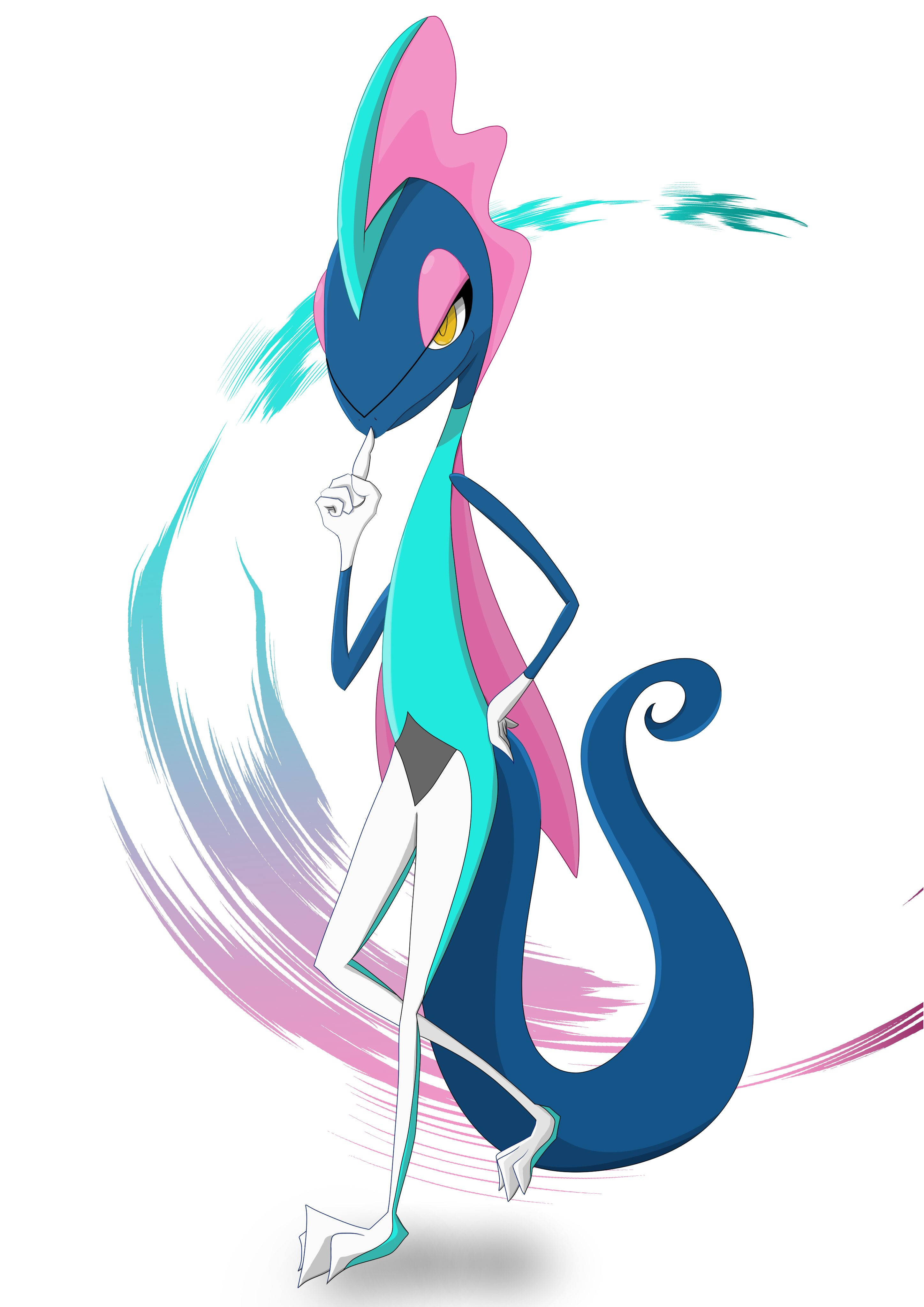 Inteleon, pink, cyan, 4K Phone Wallpaper
