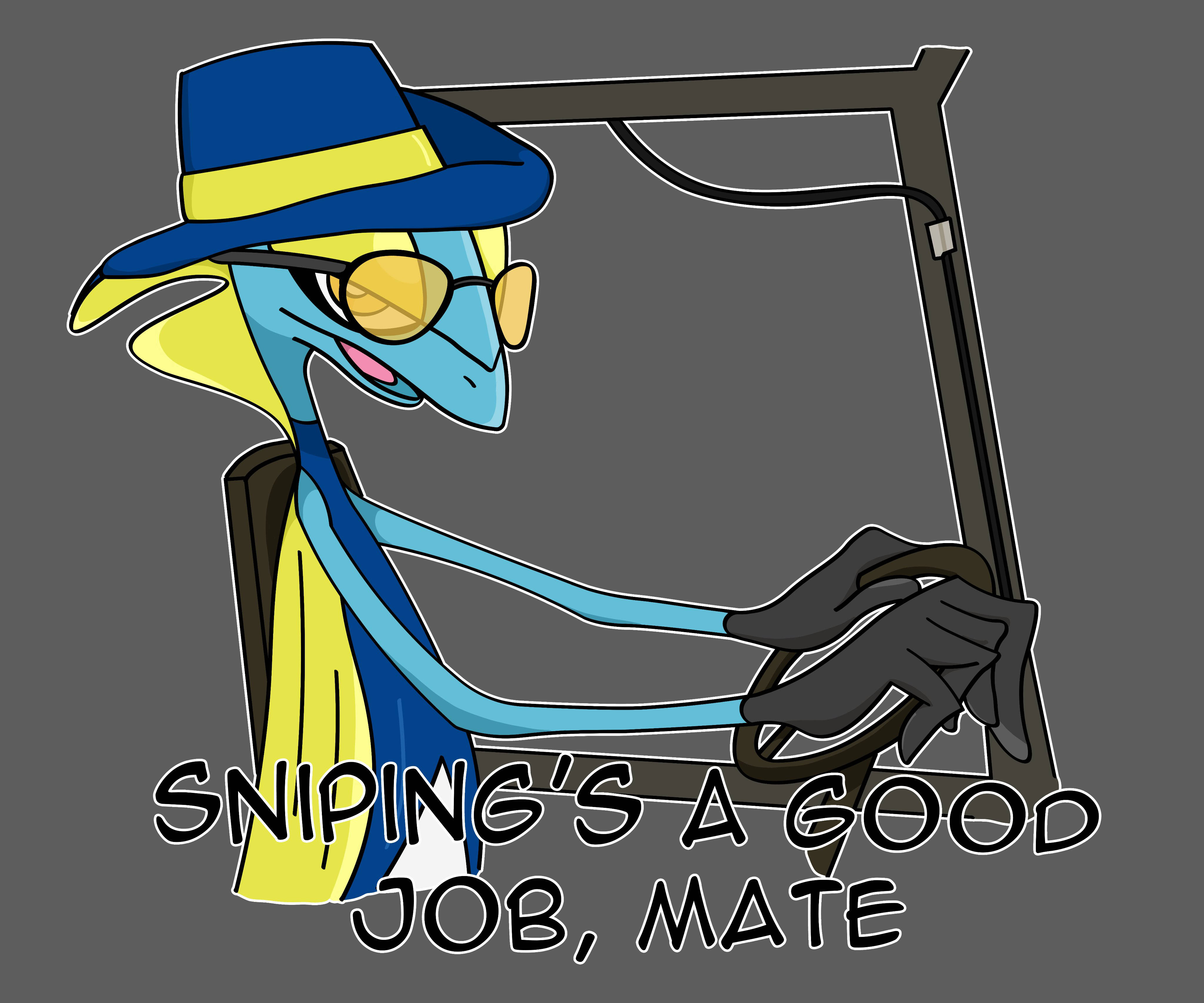 Inteleon, blue cartoon bird, fedora, 4K Desktop Wallpaper