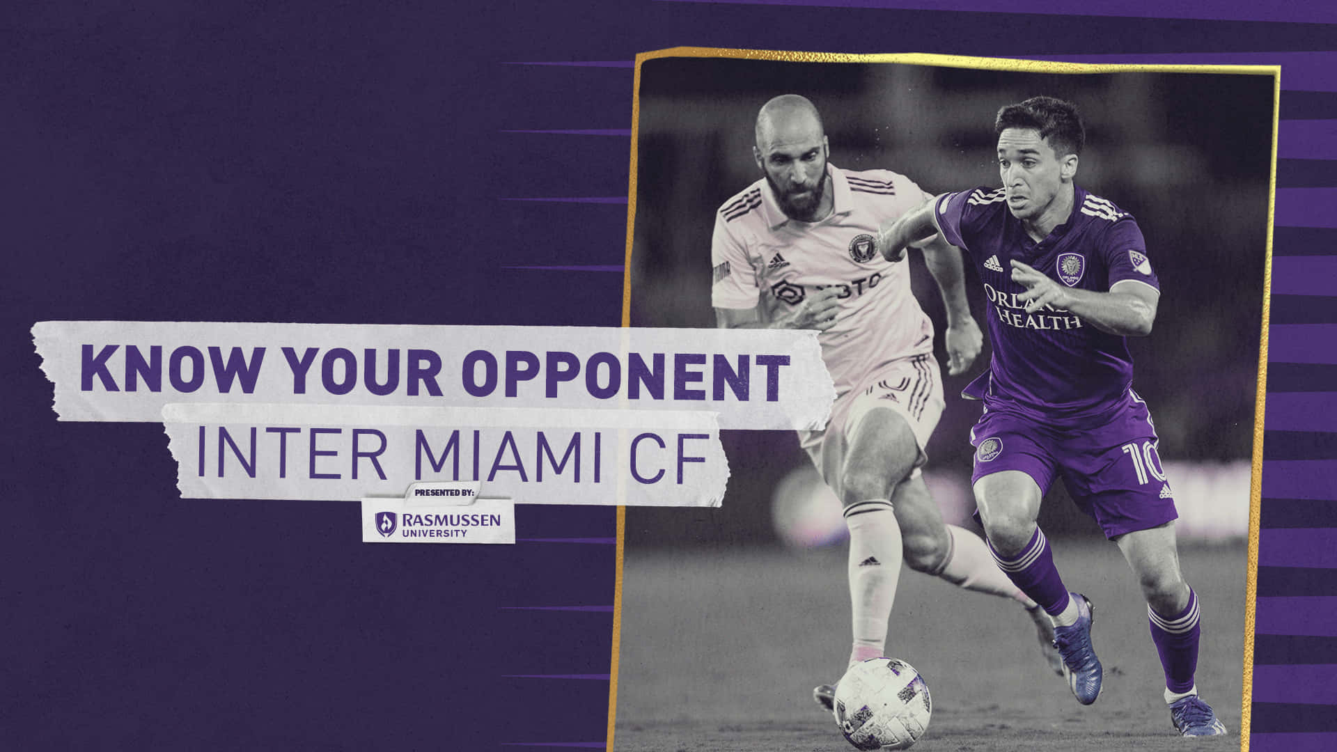 Inter Miami FC, purple and white jerseys, stadium field, Full HD Desktop Wallpaper
