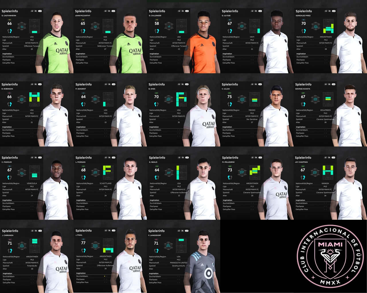 Inter Miami FC, PES Players, facepack, HD Desktop Wallpaper