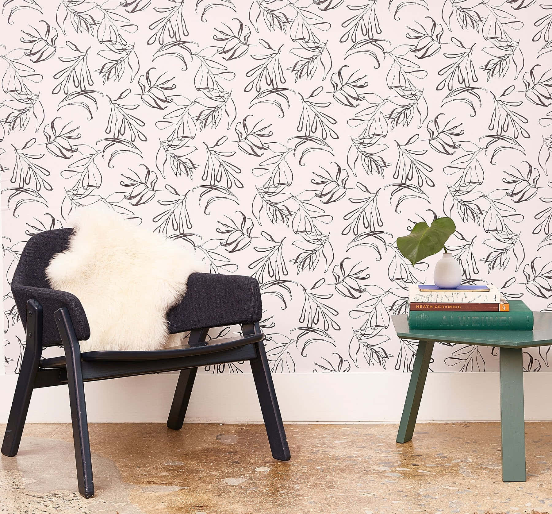 Greenguard Gold Certified, black armchair, fluffy white throw, HD Desktop Wallpaper