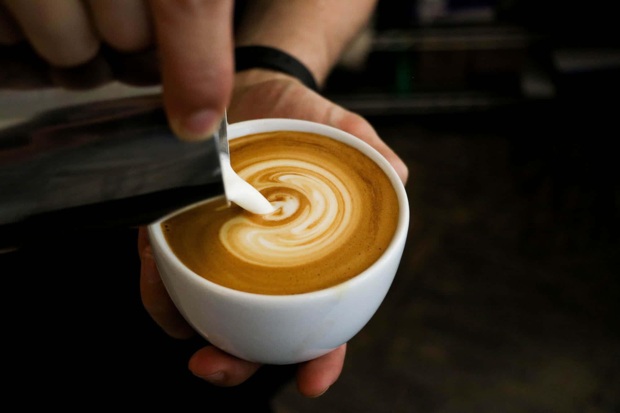 barista, latte art, steamed milk, Full HD Desktop Wallpaper