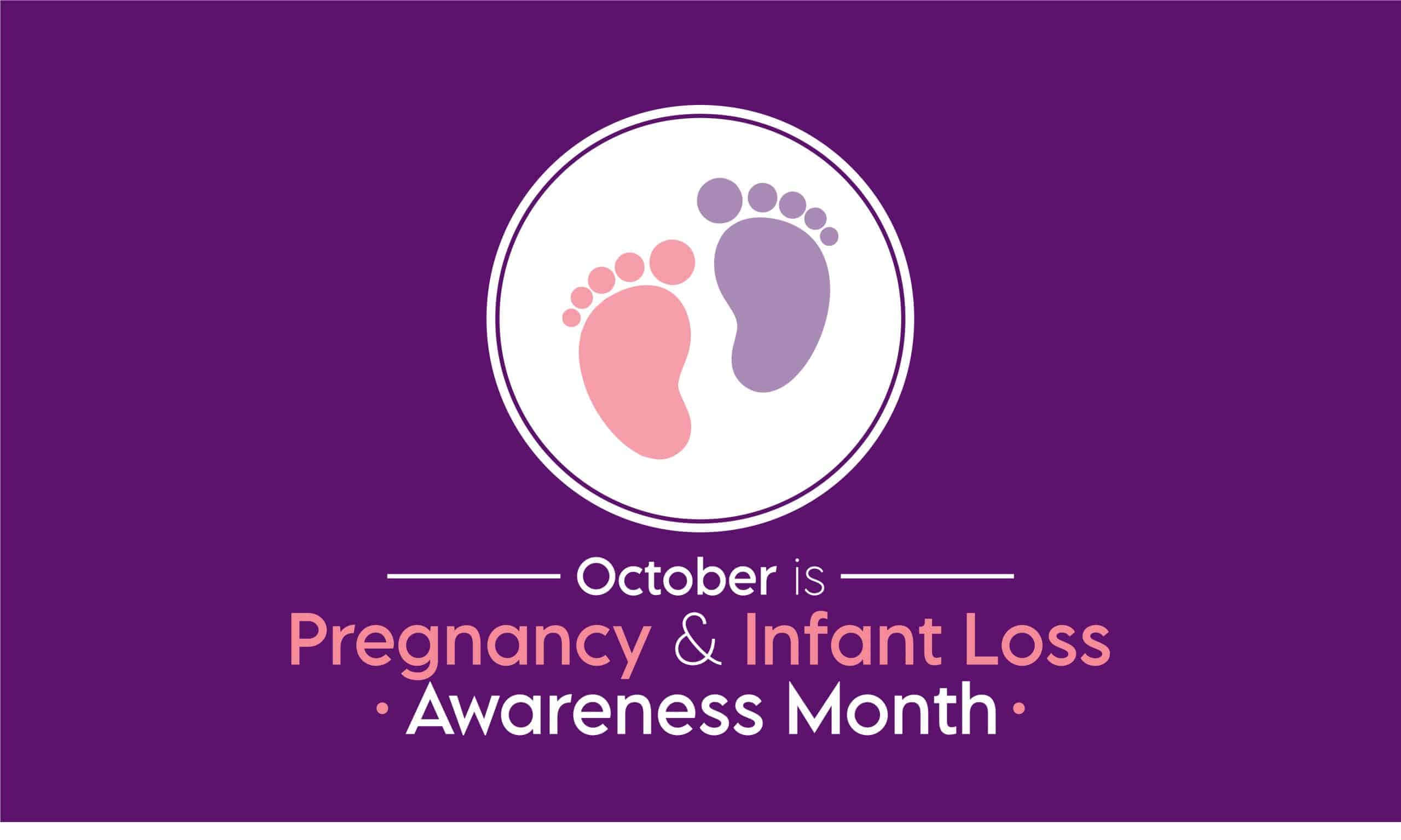International Pregnancy and Infant Loss Remembrance Day, Pregnancy & Infant Loss Awareness Month, purple background, 2K Desktop Wallpaper