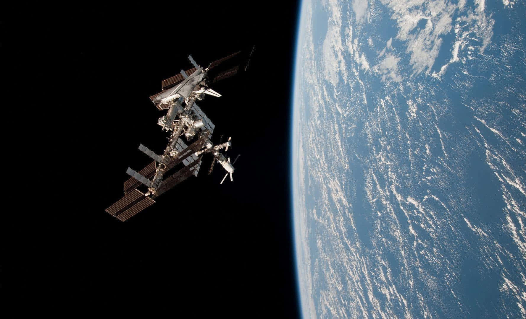 International Space Station, solar panels, modules, HD Desktop Wallpaper