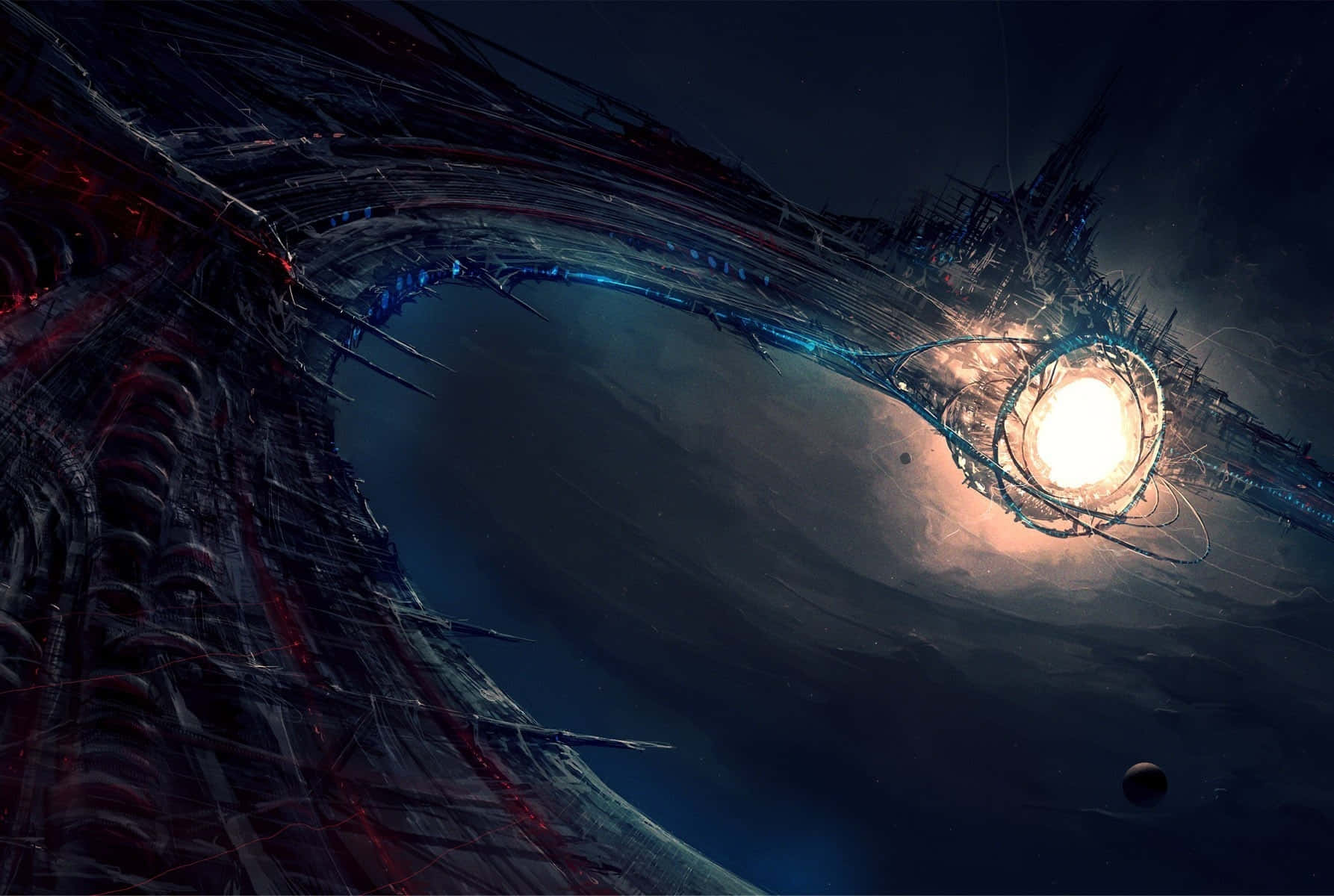 International Space Station, space station, glowing orb, HD Desktop Wallpaper