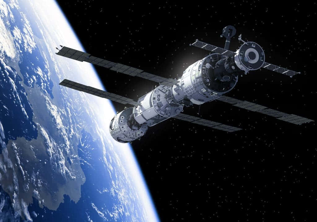 International Space Station, Earth, solar panels, SD Desktop Wallpaper