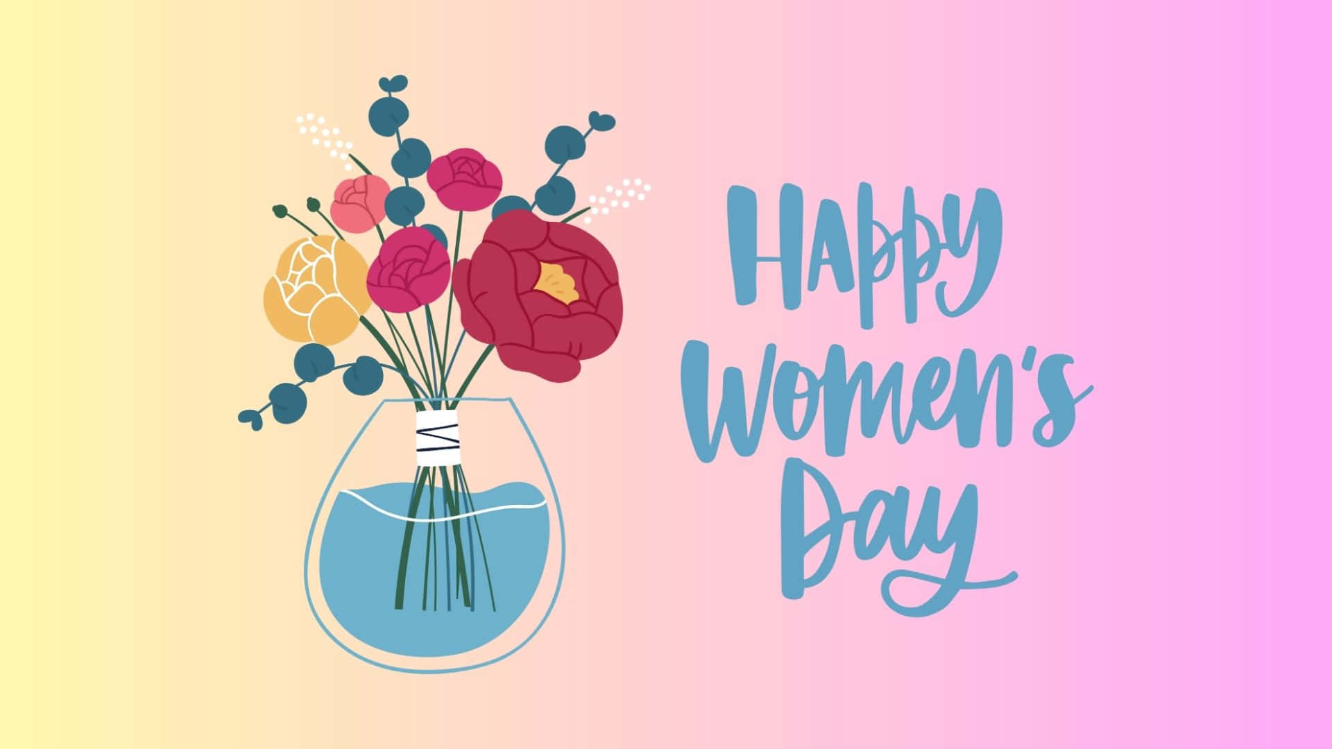 International Women's Day, pink, red, Full HD Desktop Wallpaper