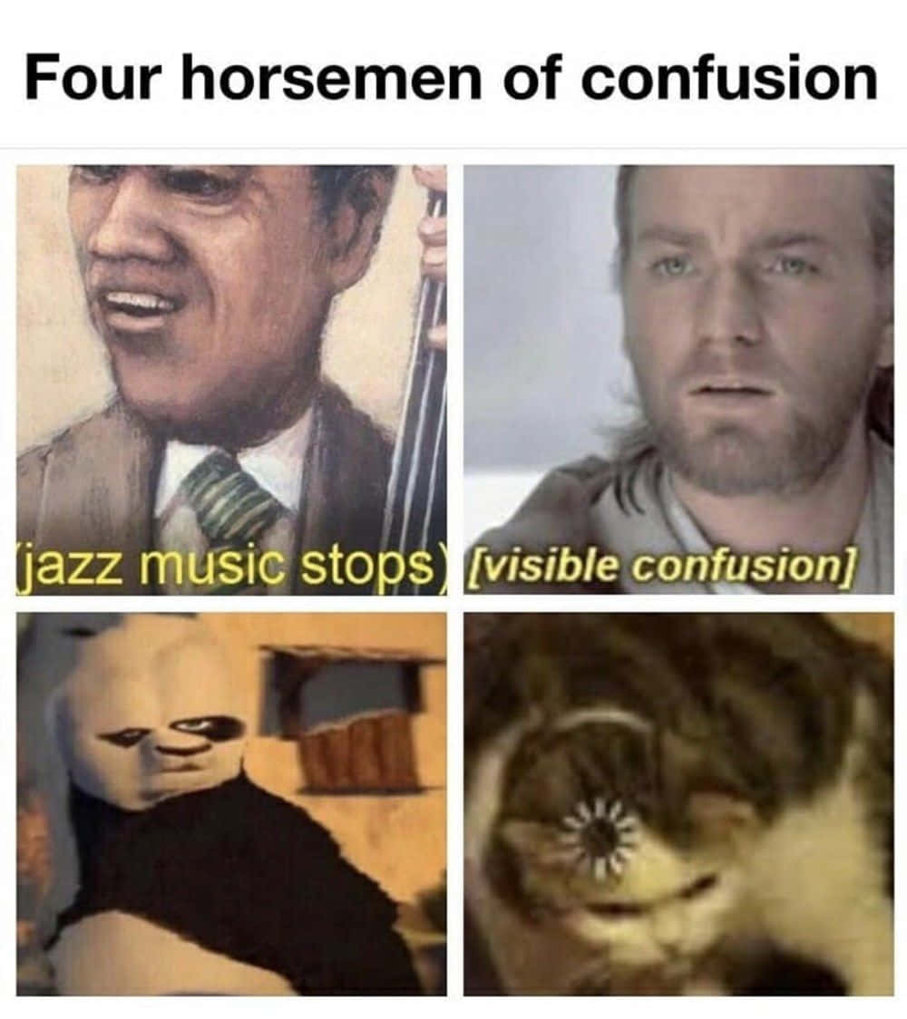 Internet Meme, Four-panel meme, jazz music, SD Phone Wallpaper