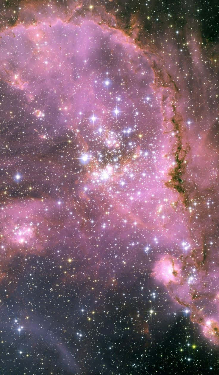 Interstellar Cloud, pink, purple, SD Phone Wallpaper