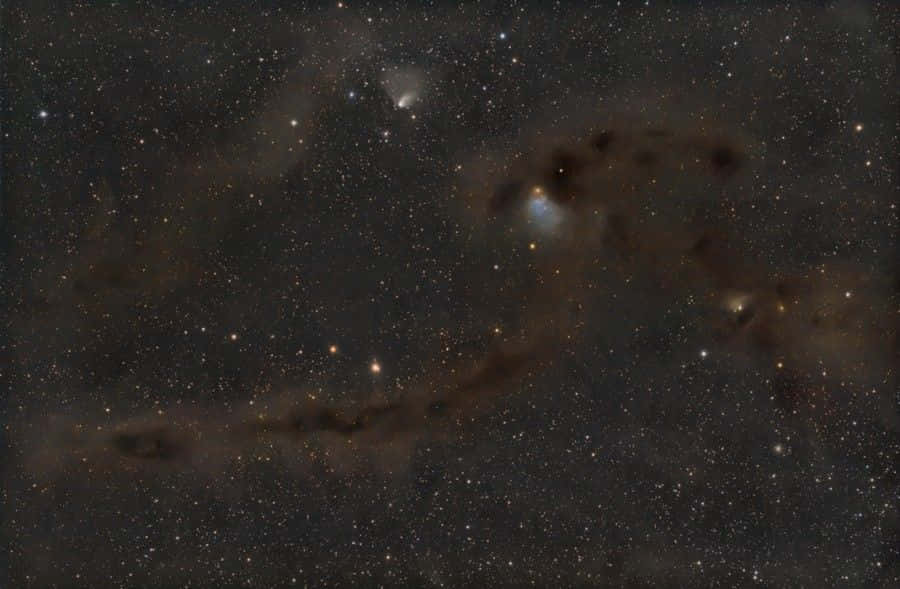 Interstellar Cloud, starfield, glowing nebulae, SD Desktop Wallpaper