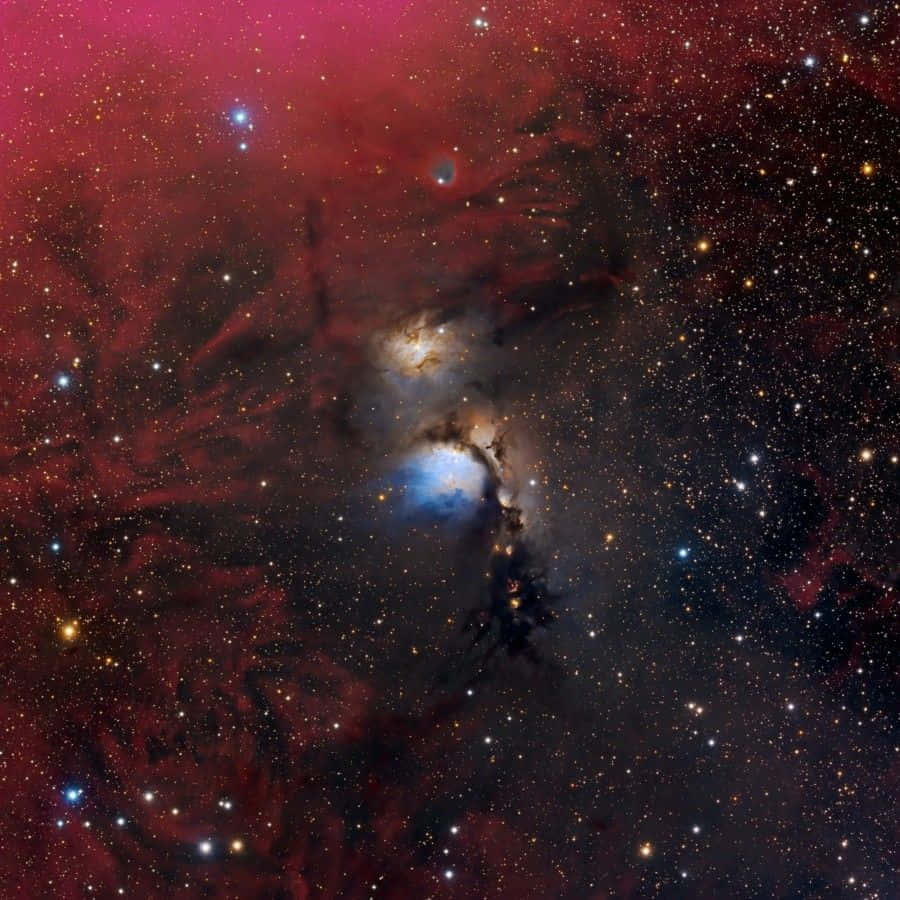 Interstellar Cloud, nebula, red, SD Desktop Wallpaper
