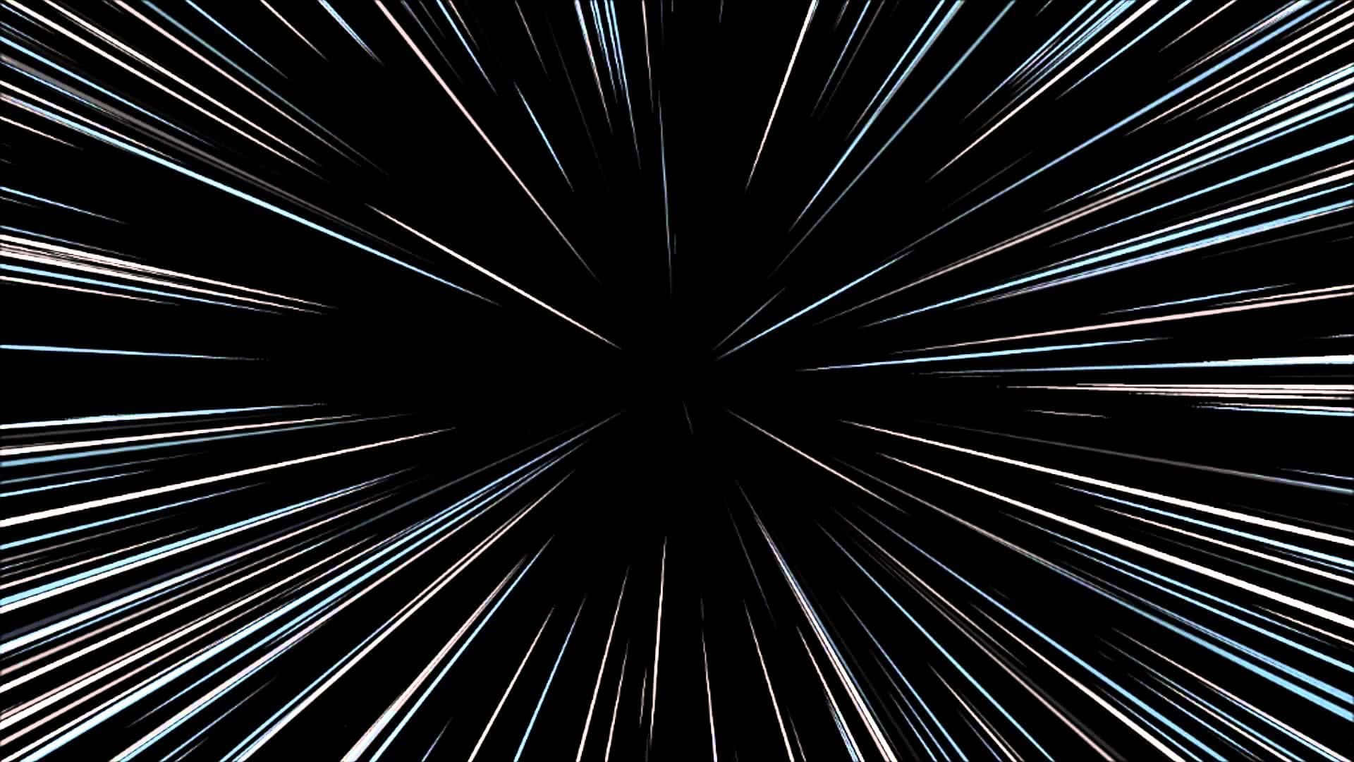 Interstellar Travel, white and blue streaks, black void, Full HD Desktop Wallpaper